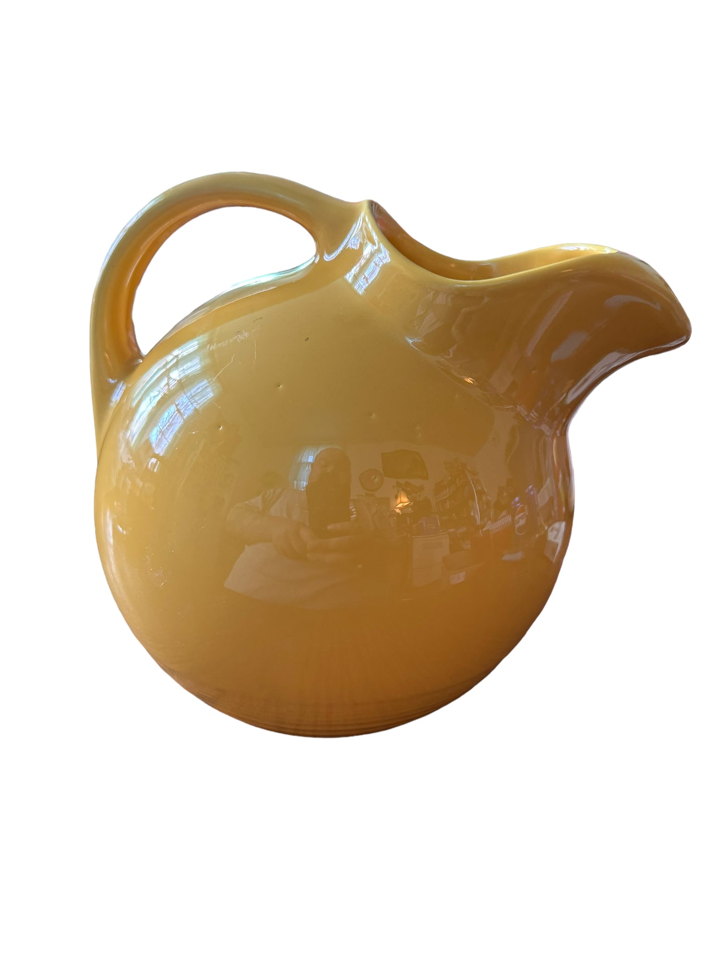 Fiesta Harlequin Ball Pitcher / Jug in Yellow
