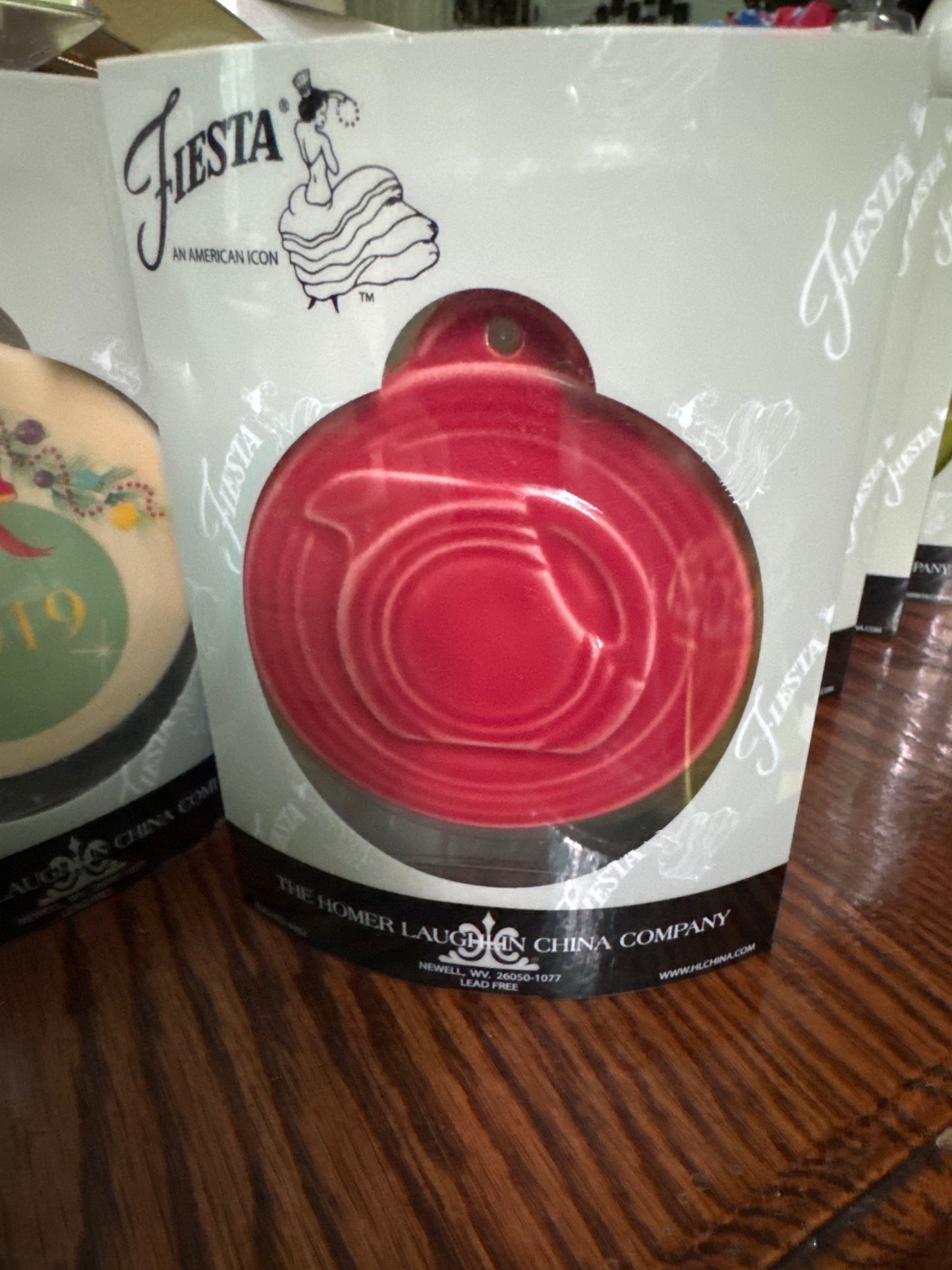 Fiesta Ornament Embossed SCARLET HLCCA Exclusive DISK PITCHER only 144 made