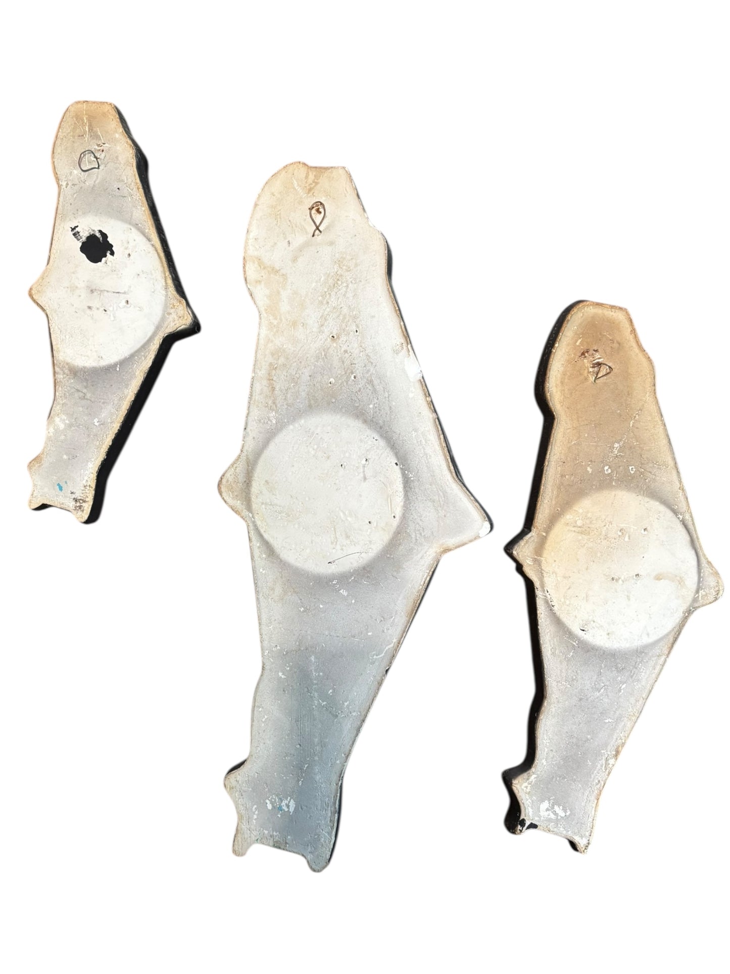 Set of 3 1960s MCM Colorful Ballerinas Chalkware Figurines Wall Decor Miller Studios 14”