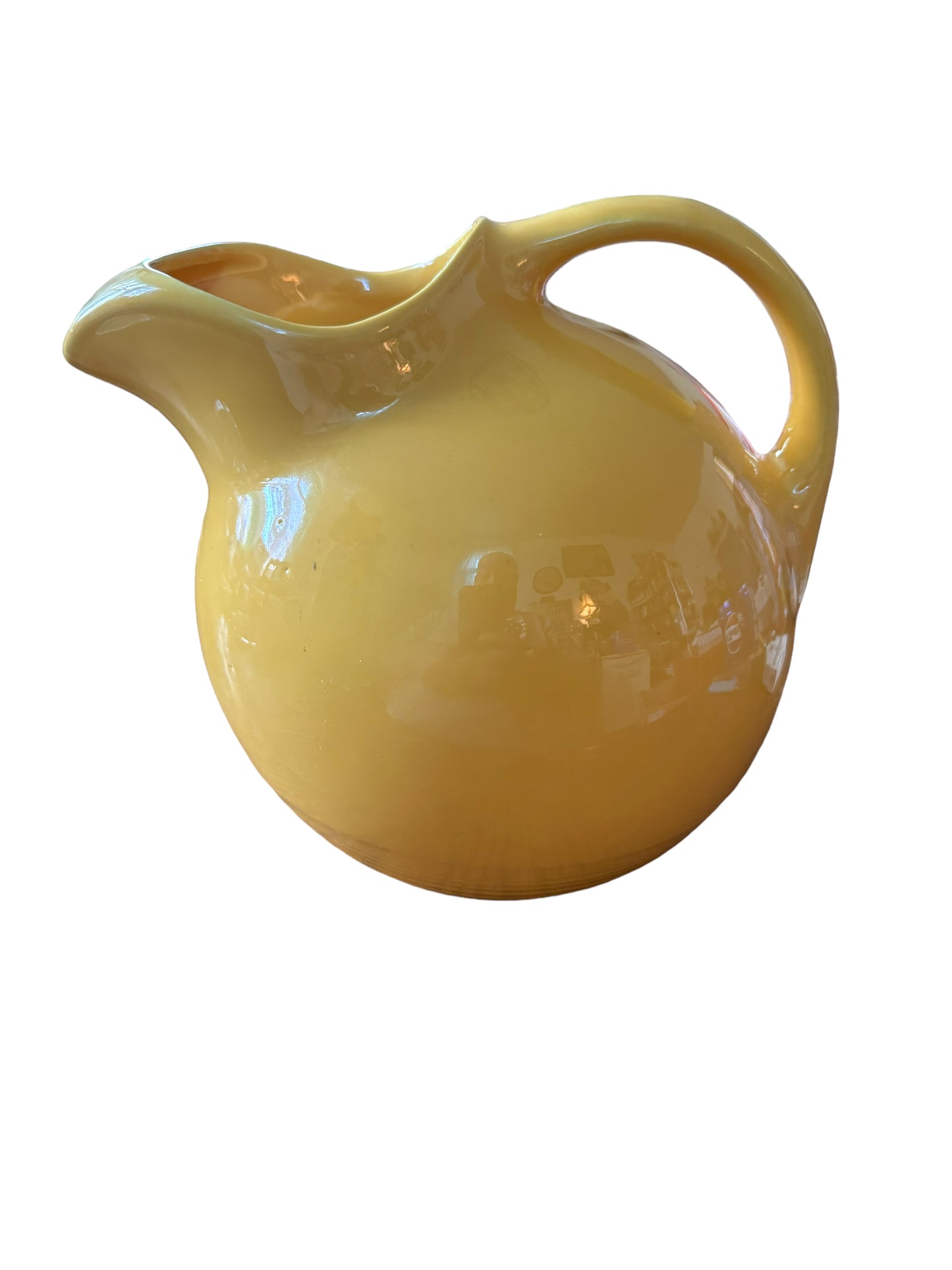 Fiesta Harlequin Ball Pitcher / Jug in Yellow