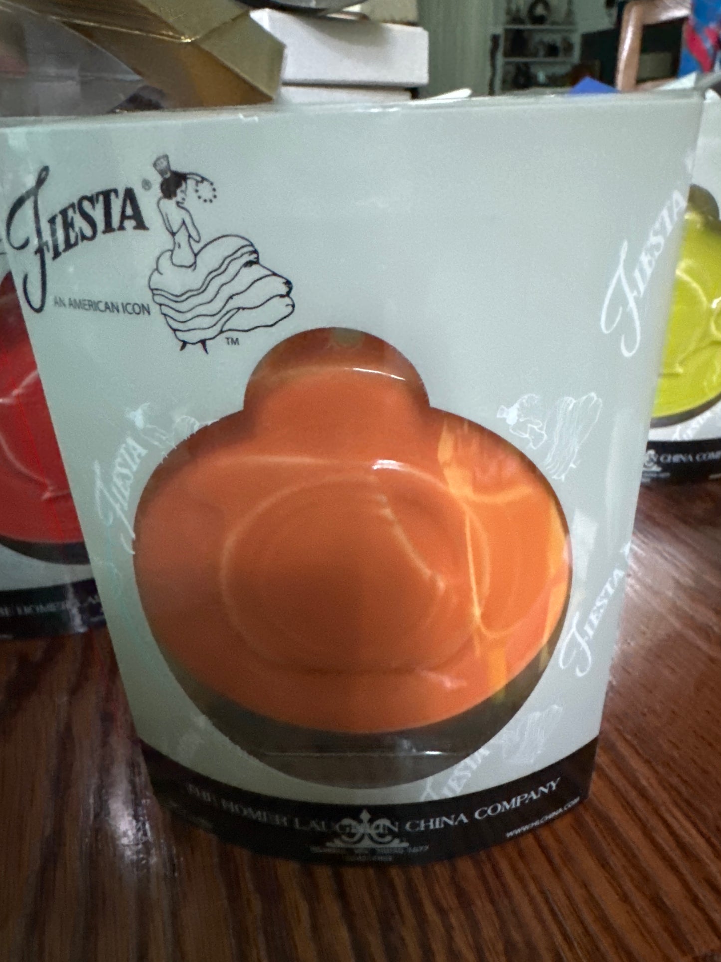 Fiesta Ornament Embossed Disk Pitcher Tangerine HLCCA