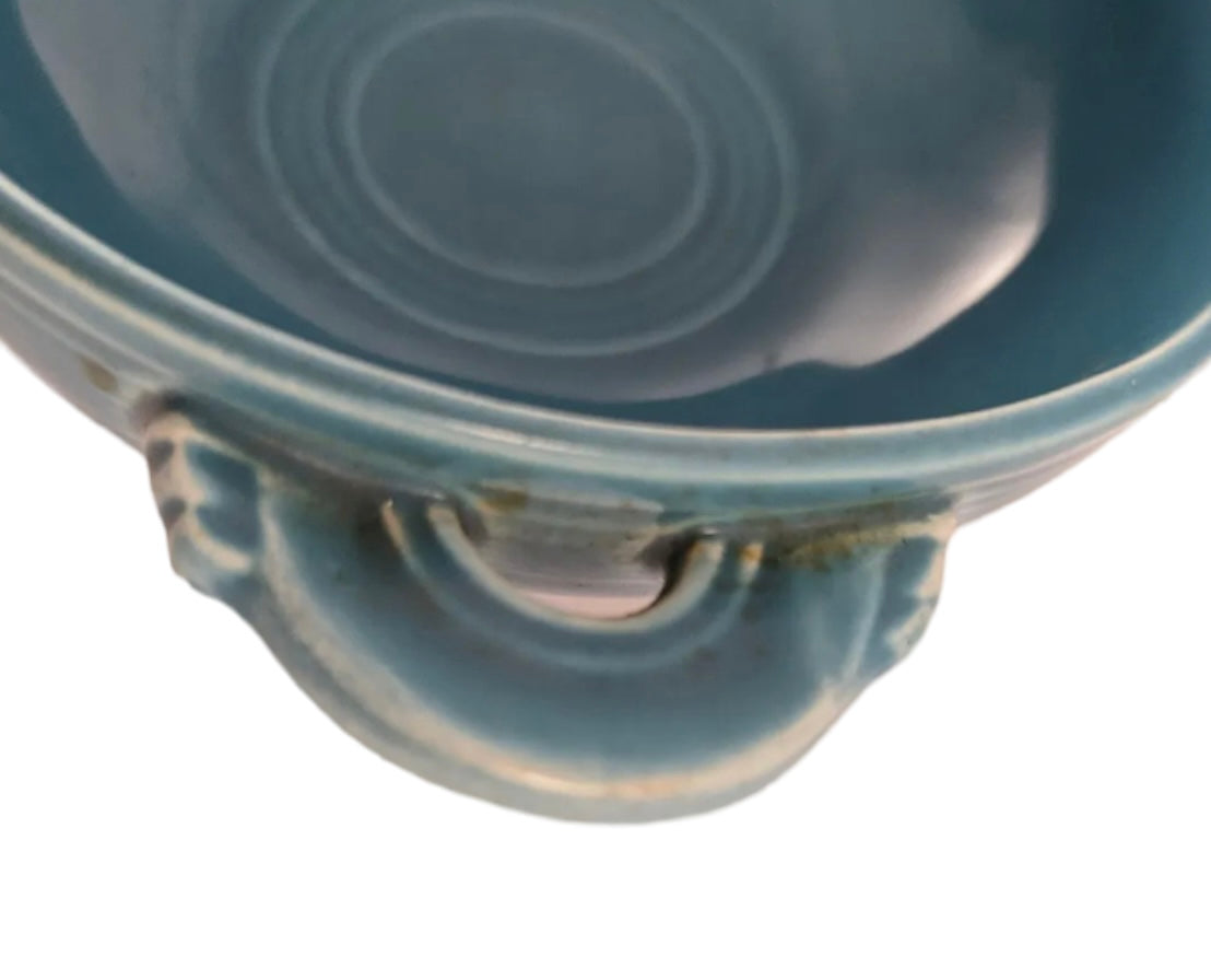 Fiesta Vintage Cream Soup Bowl in Turquoise - Homer Laughlin