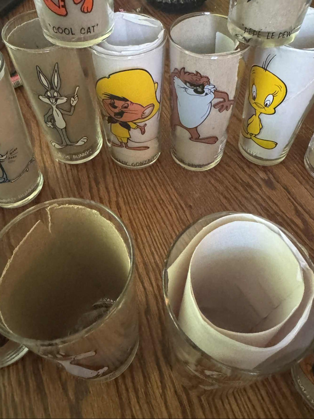 Vintage 1973 Pepsi Looney Tunes Glass Set 18 - FULL SET