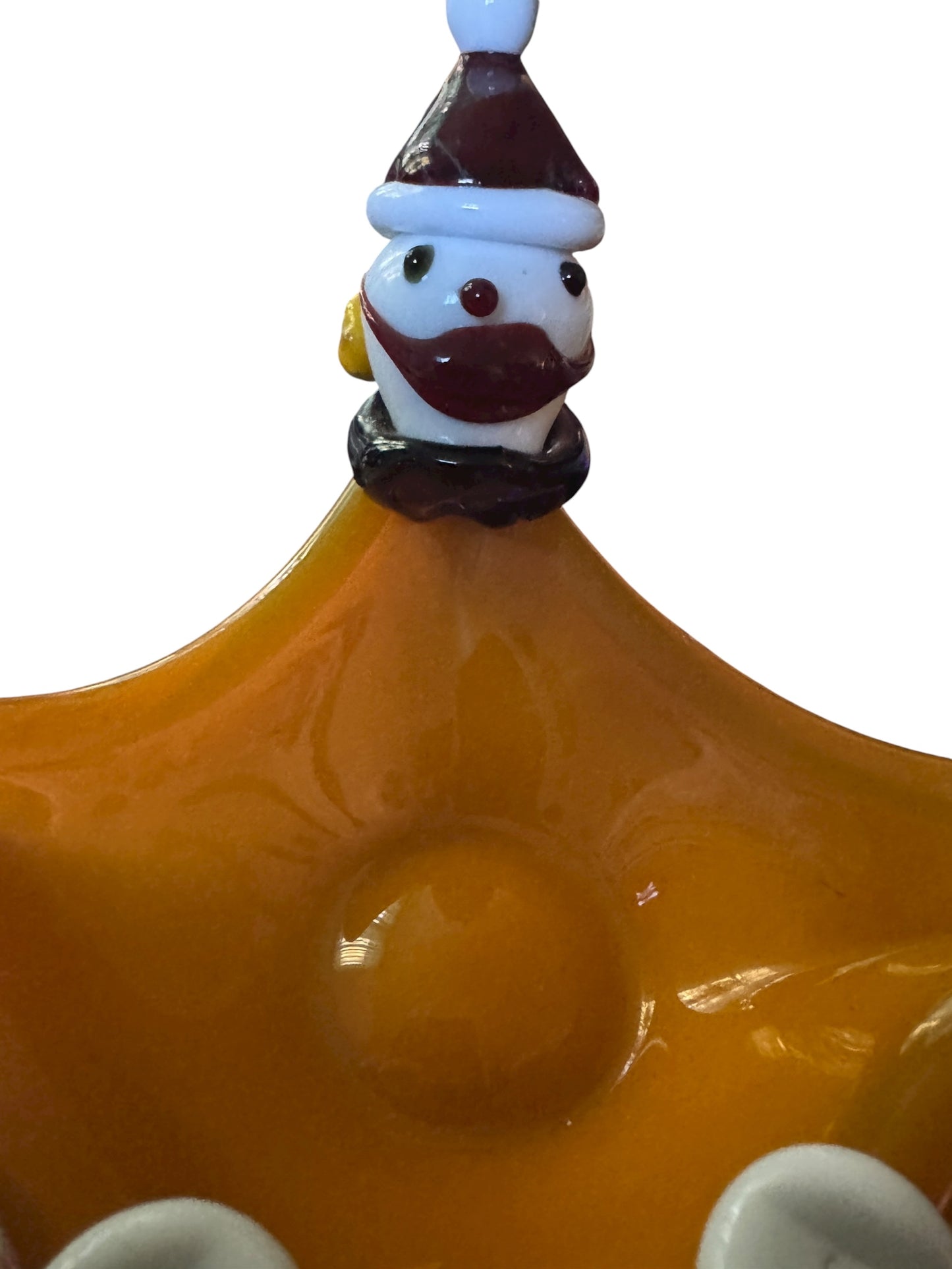 Vintage Murano Glass Clown Ashtray Hand Blown Italy