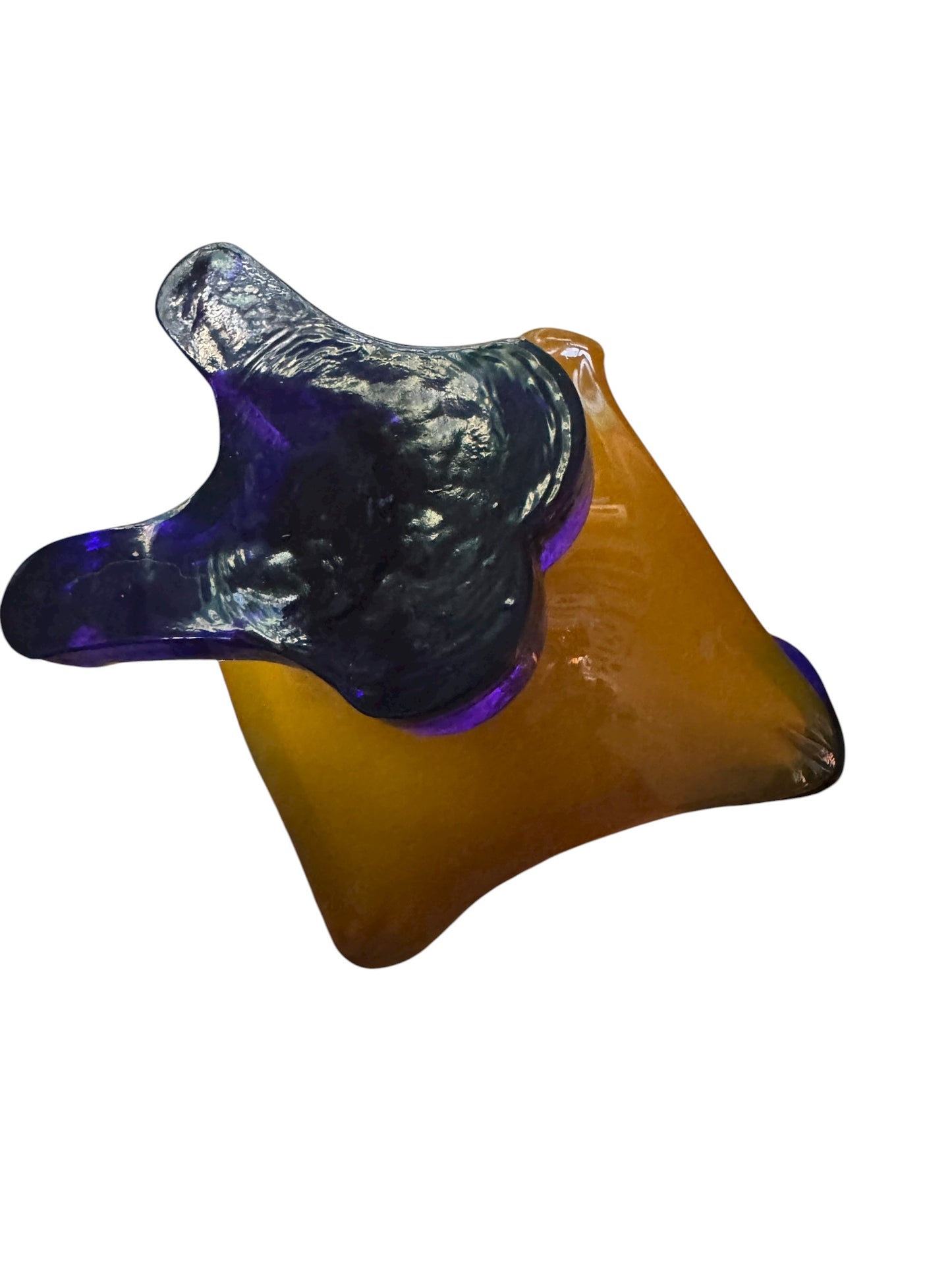 Vintage Murano Glass Clown Ashtray Hand Blown Italy