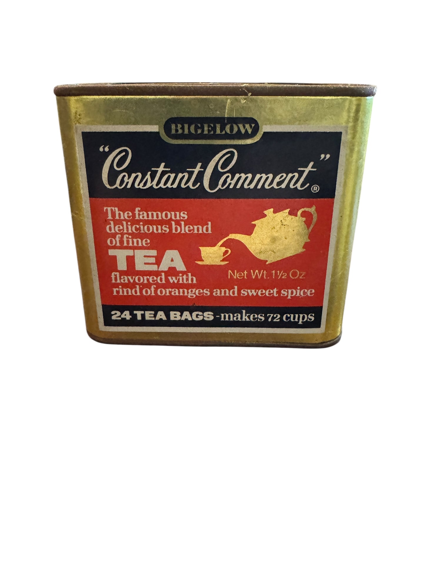 Vintage Bigelow Constant Comment 3.2oz Tea Tin Norwalk Ct