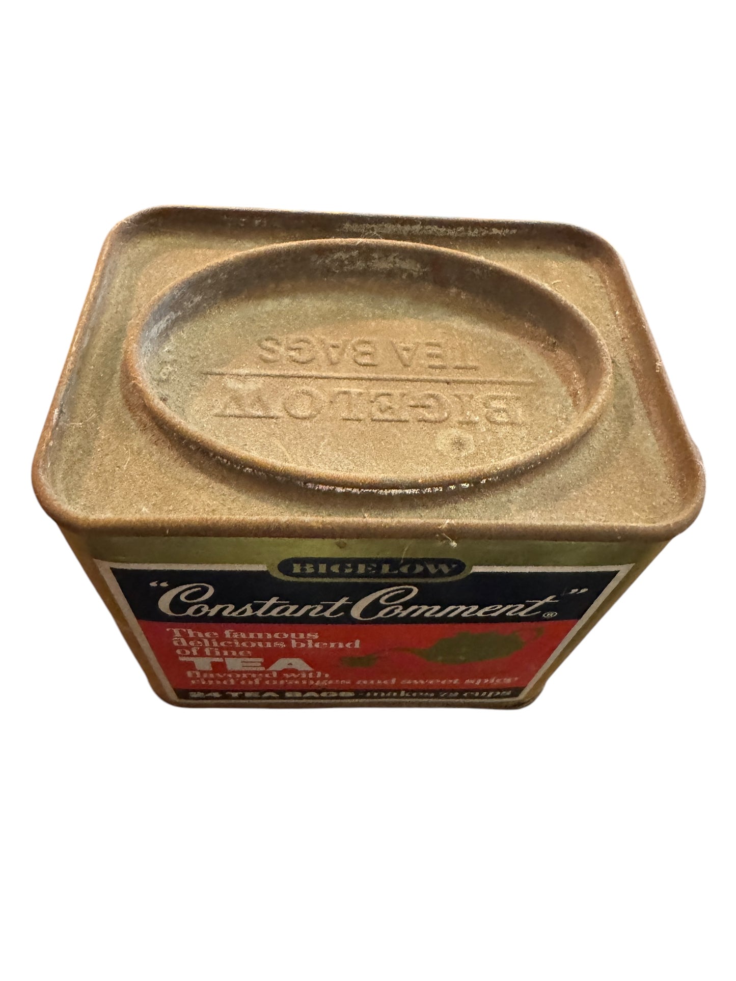 Vintage Bigelow Constant Comment 3.2oz Tea Tin Norwalk Ct
