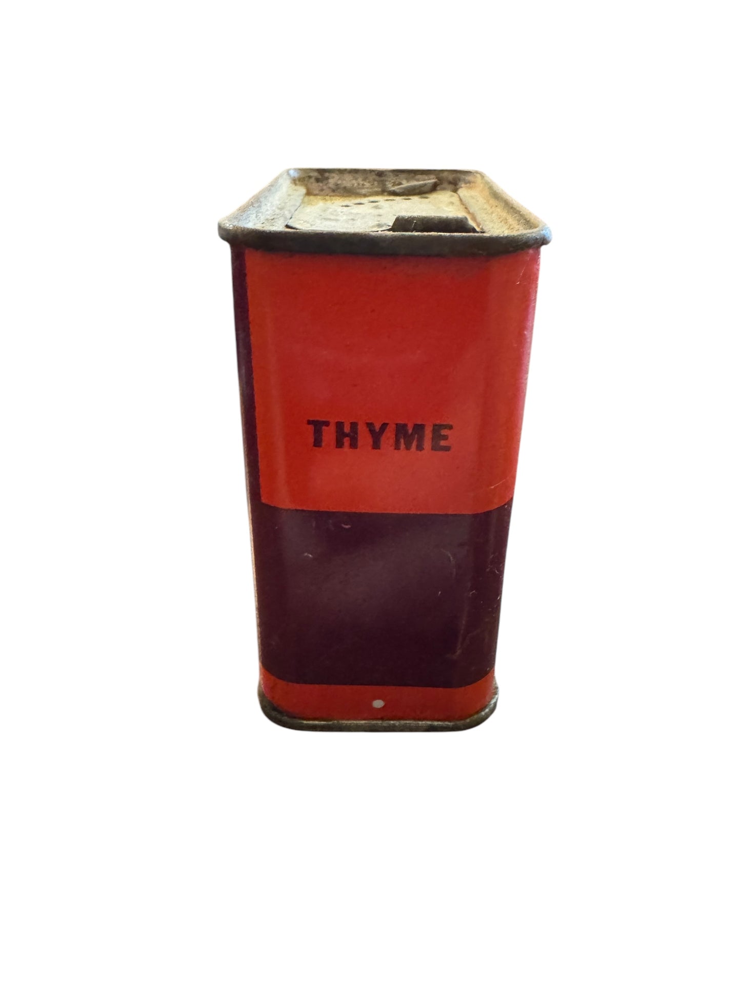 Vintage GOLDEN SUN Thyme Metal SPICE TIN WOOLSON Spice Toledo OHIO