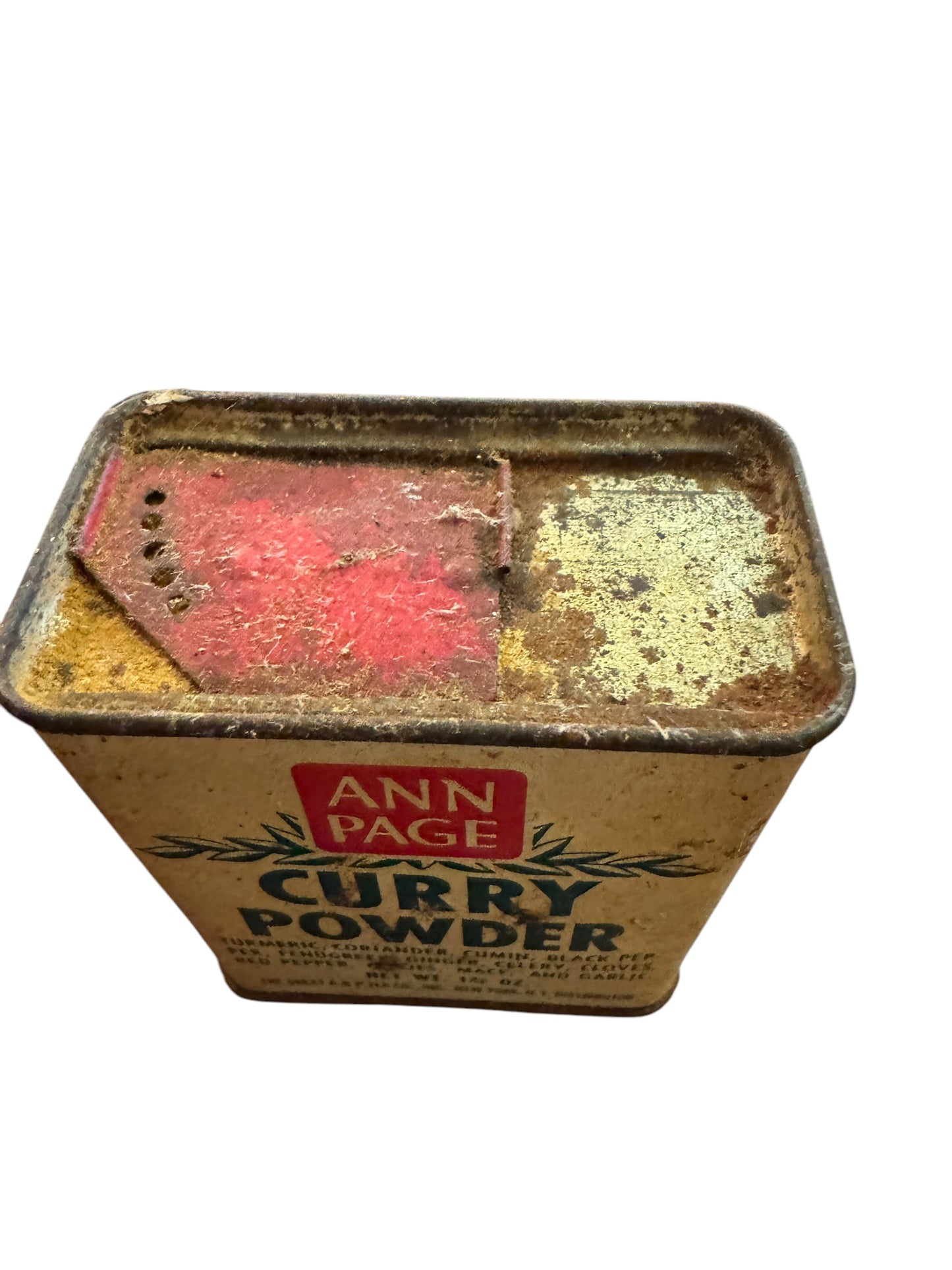 Vintage Ann Page Curry Powder Spice Tin 1 1/2oz New York NY