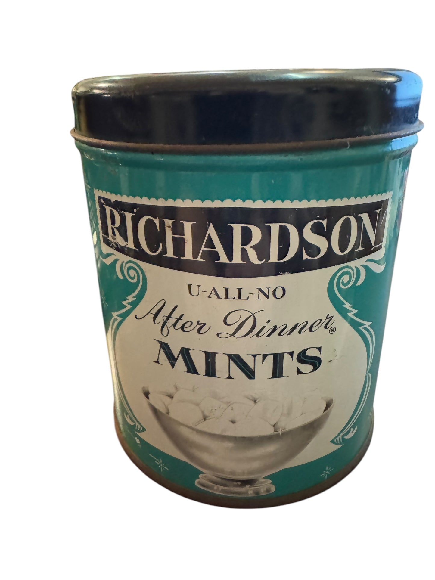Vintage 1950s 1 LB Richardsons After Dinner Mints Tin Philadelphia PA