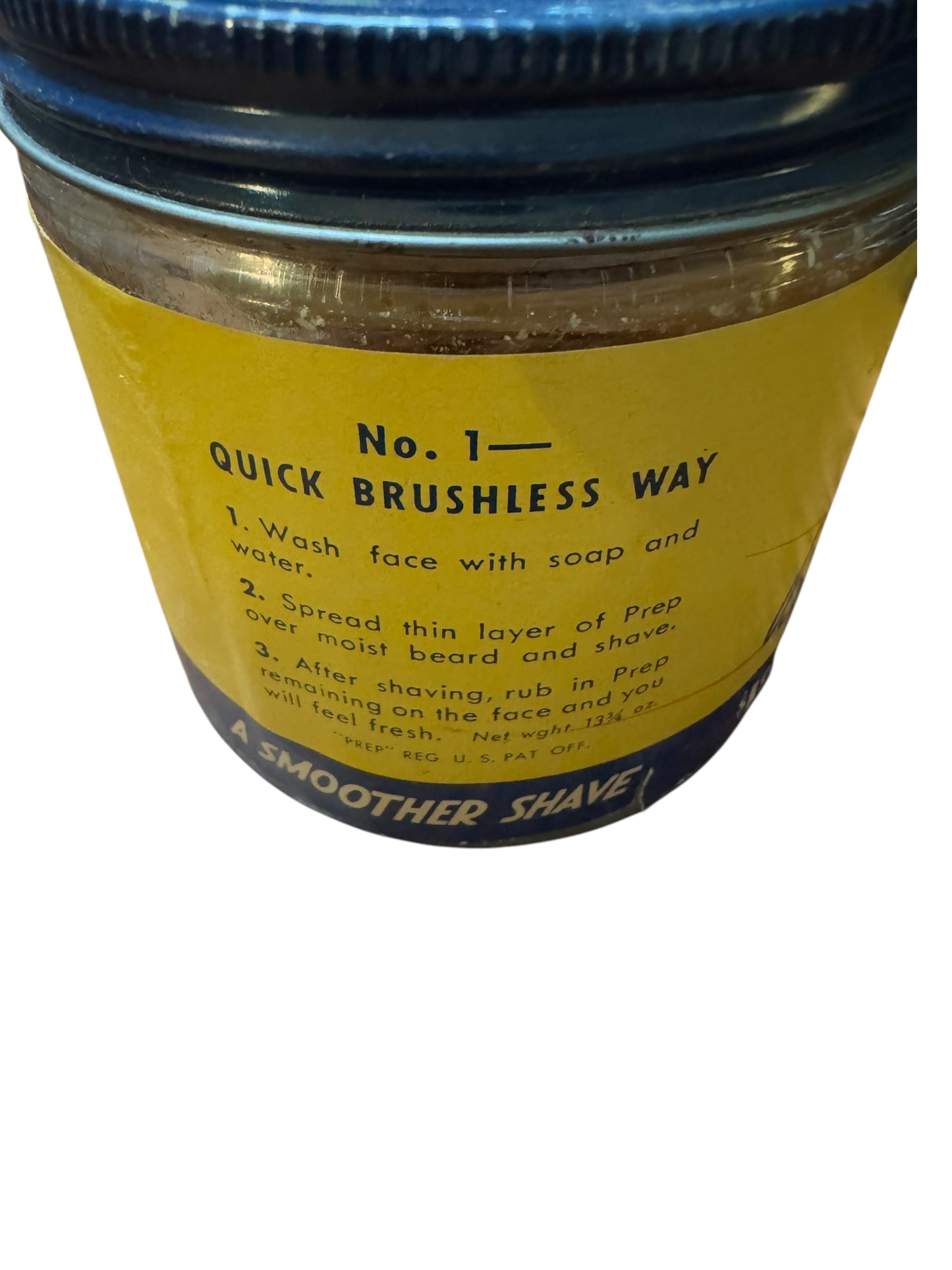 1930’s Prep Brushless Shaving Cream Lift Whiskers Vintage Barber Supply
