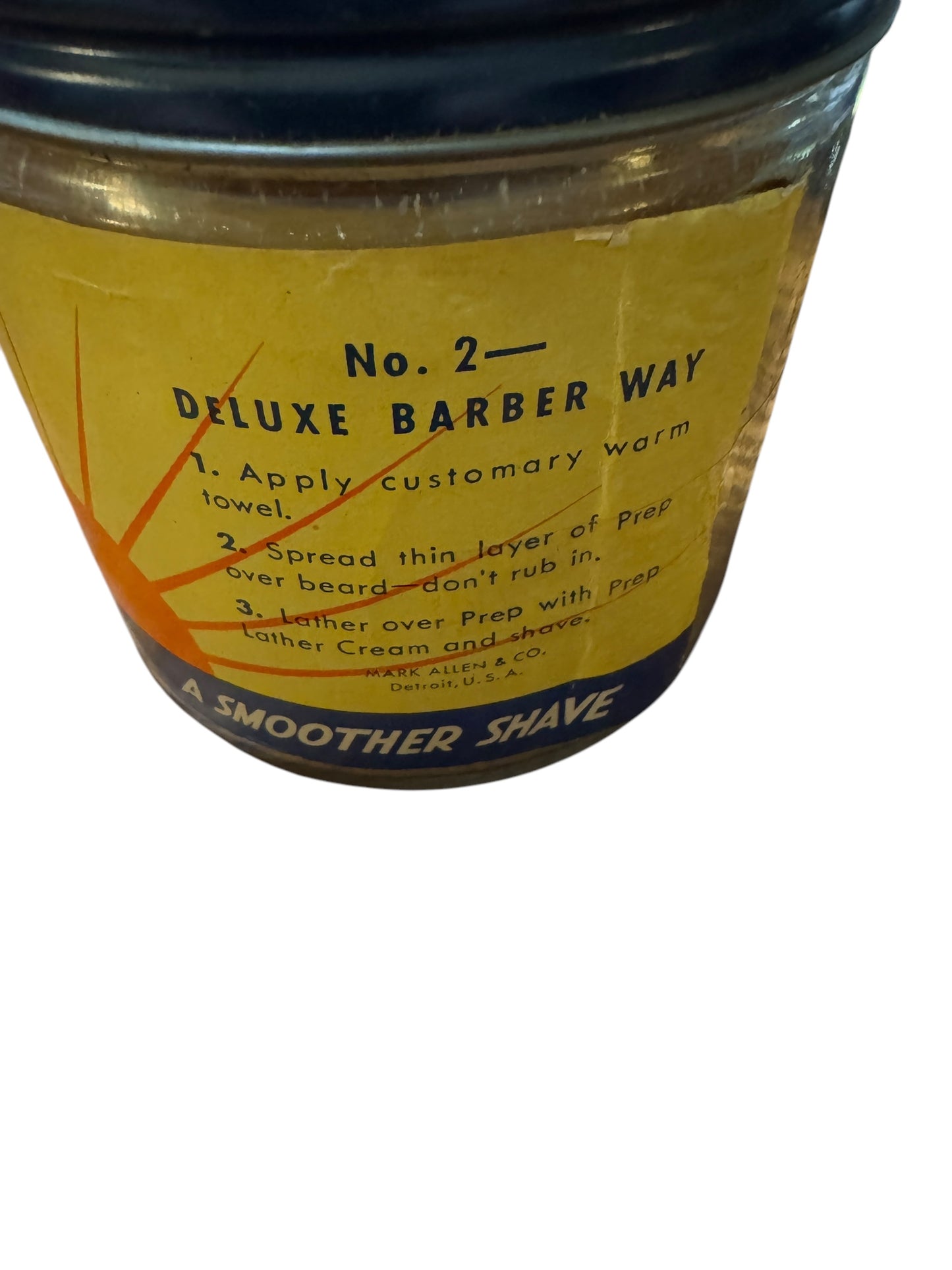 1930’s Prep Brushless Shaving Cream Lift Whiskers Vintage Barber Supply