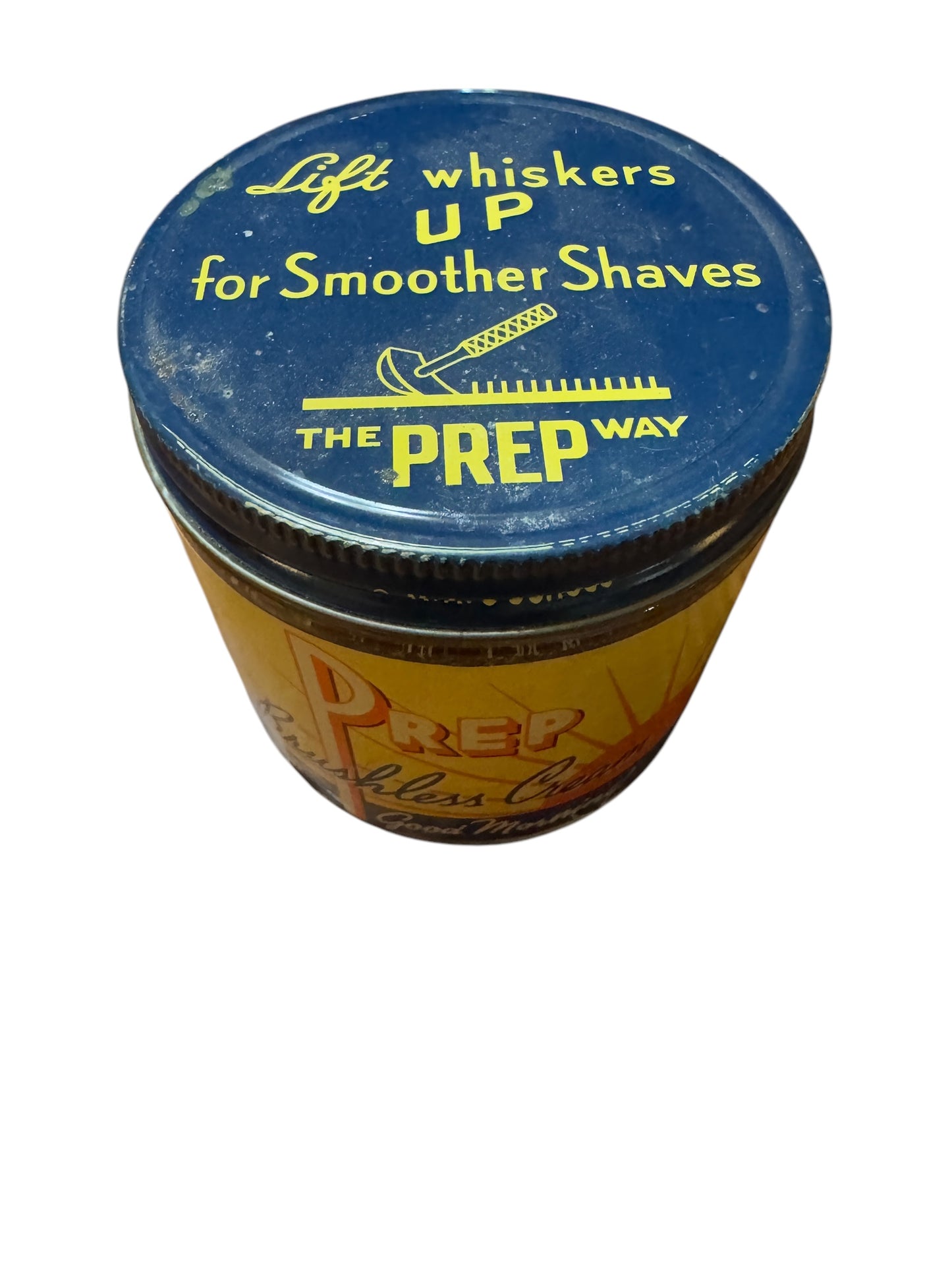 1930’s Prep Brushless Shaving Cream Lift Whiskers Vintage Barber Supply