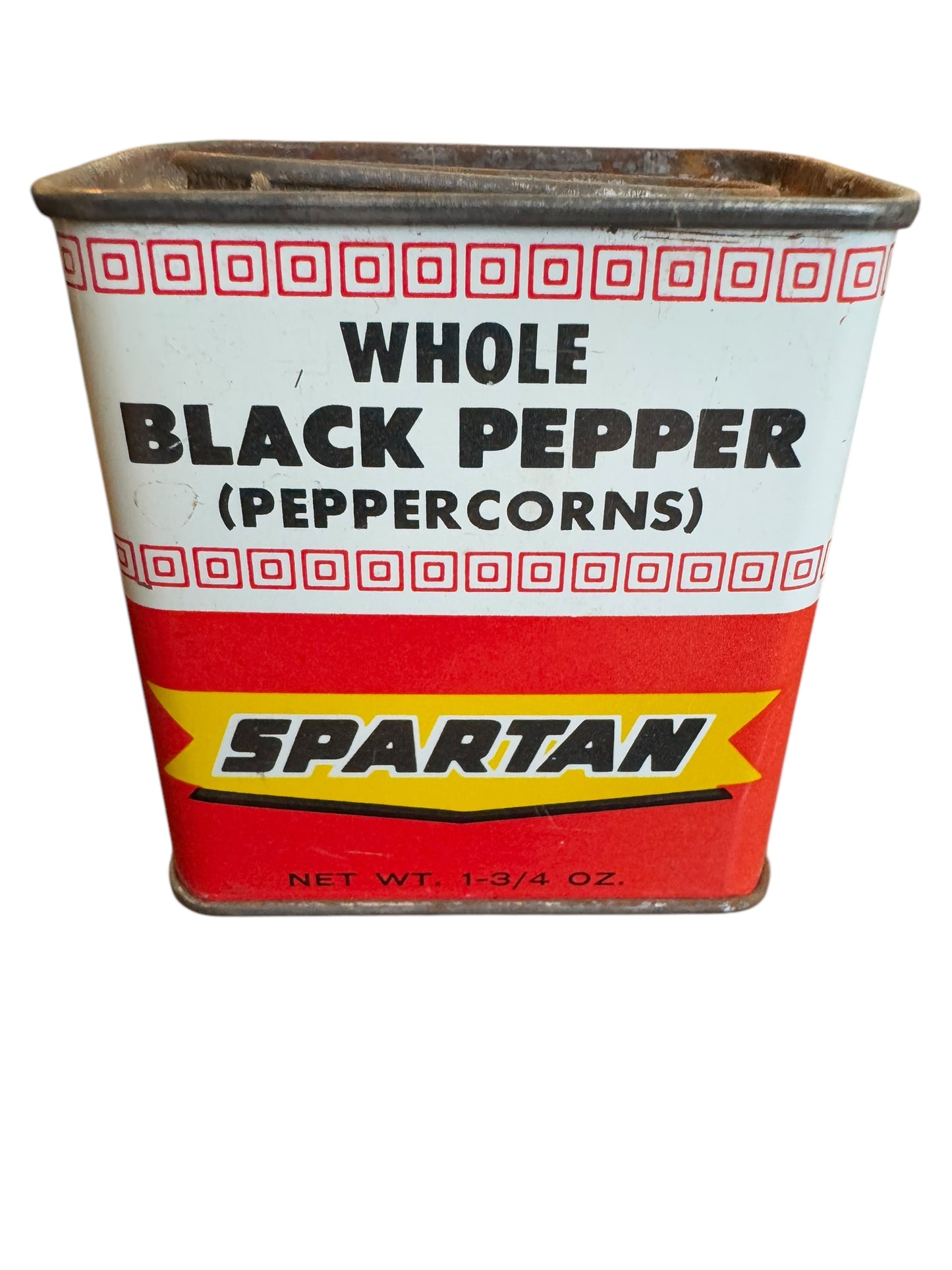 Vintage Spartan Whole Black Pepper 1 3/4 Oz Spice Tin Grand Rapids MI