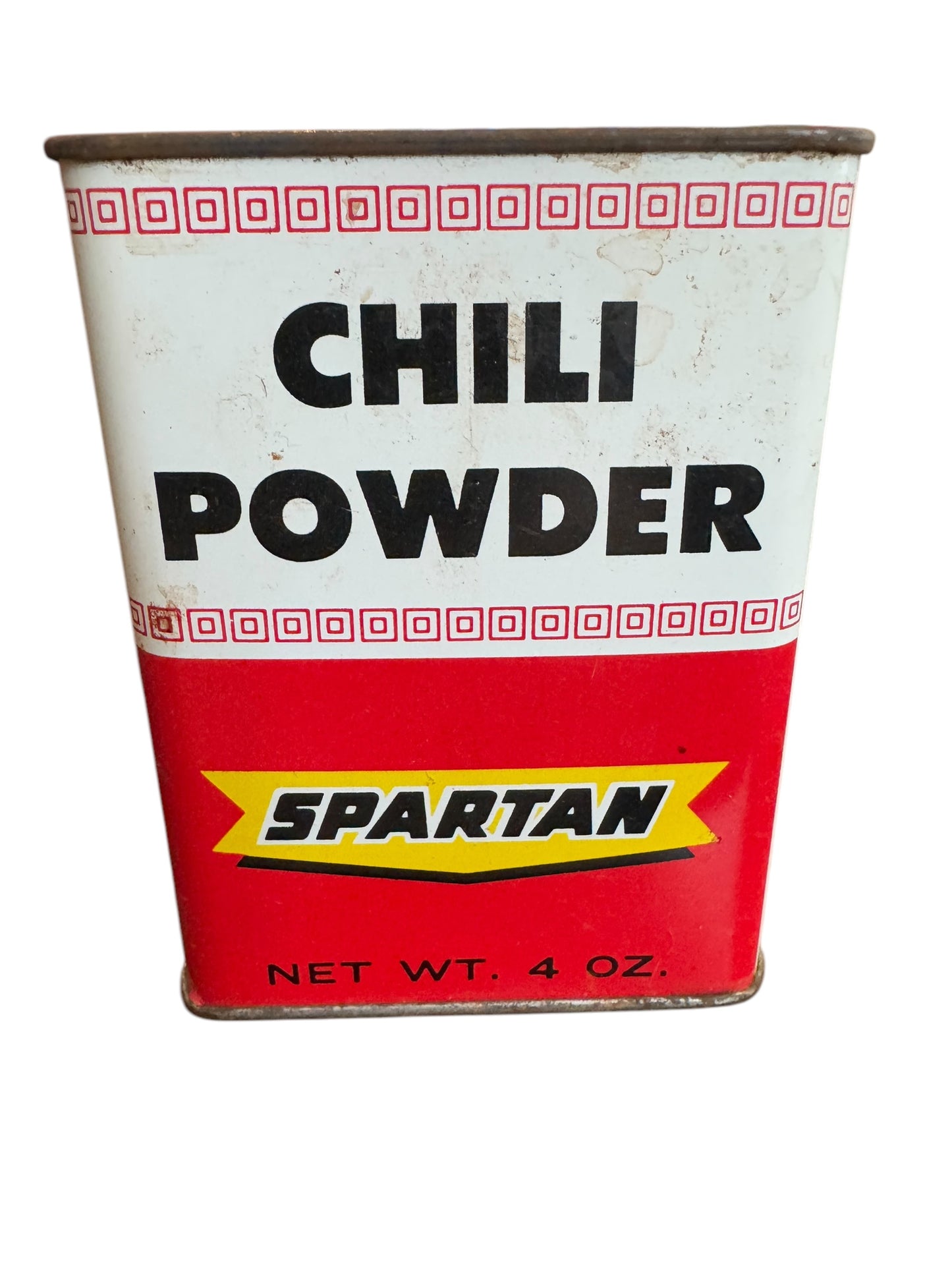 Vintage Large Spartan Chili Powder 4 Oz Spice Tin Grand Rapids Michigan