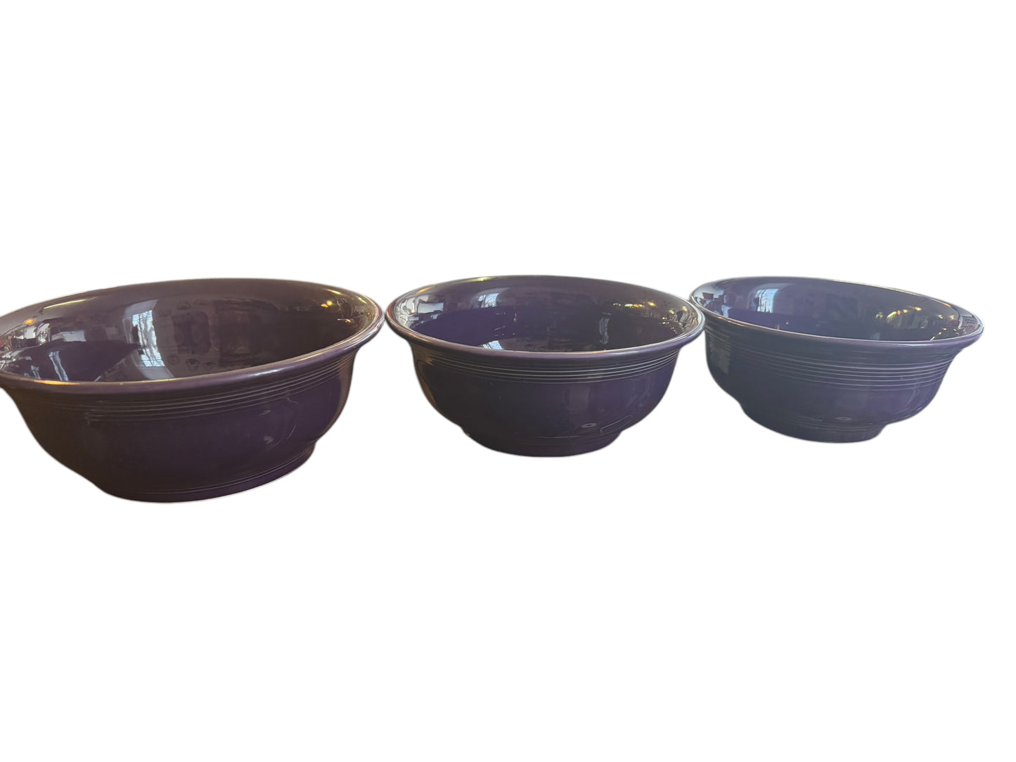 Fiesta Plum Purple 3 Piece Nesting Mixing Bowl Set - Discontinued Retired