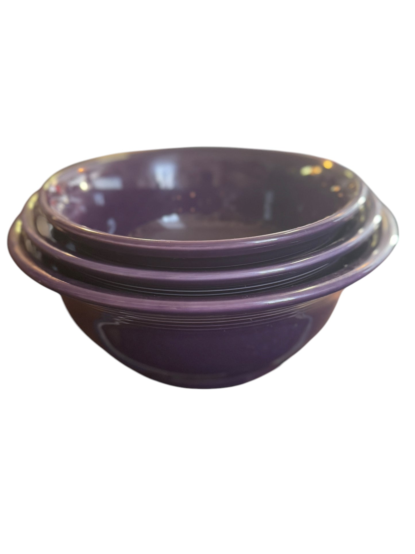 Fiesta Plum Purple 3 Piece Nesting Mixing Bowl Set - Discontinued Retired