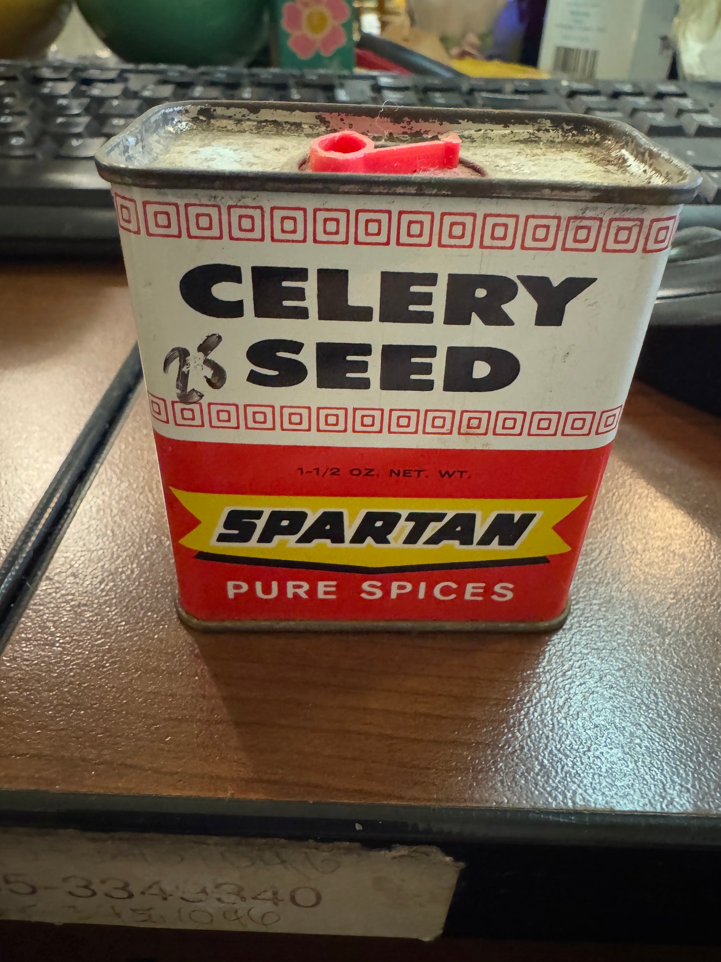 Vintage Spartan Celery Seed 1 1/2 Oz Spice Tin Grand Rapids Michigan