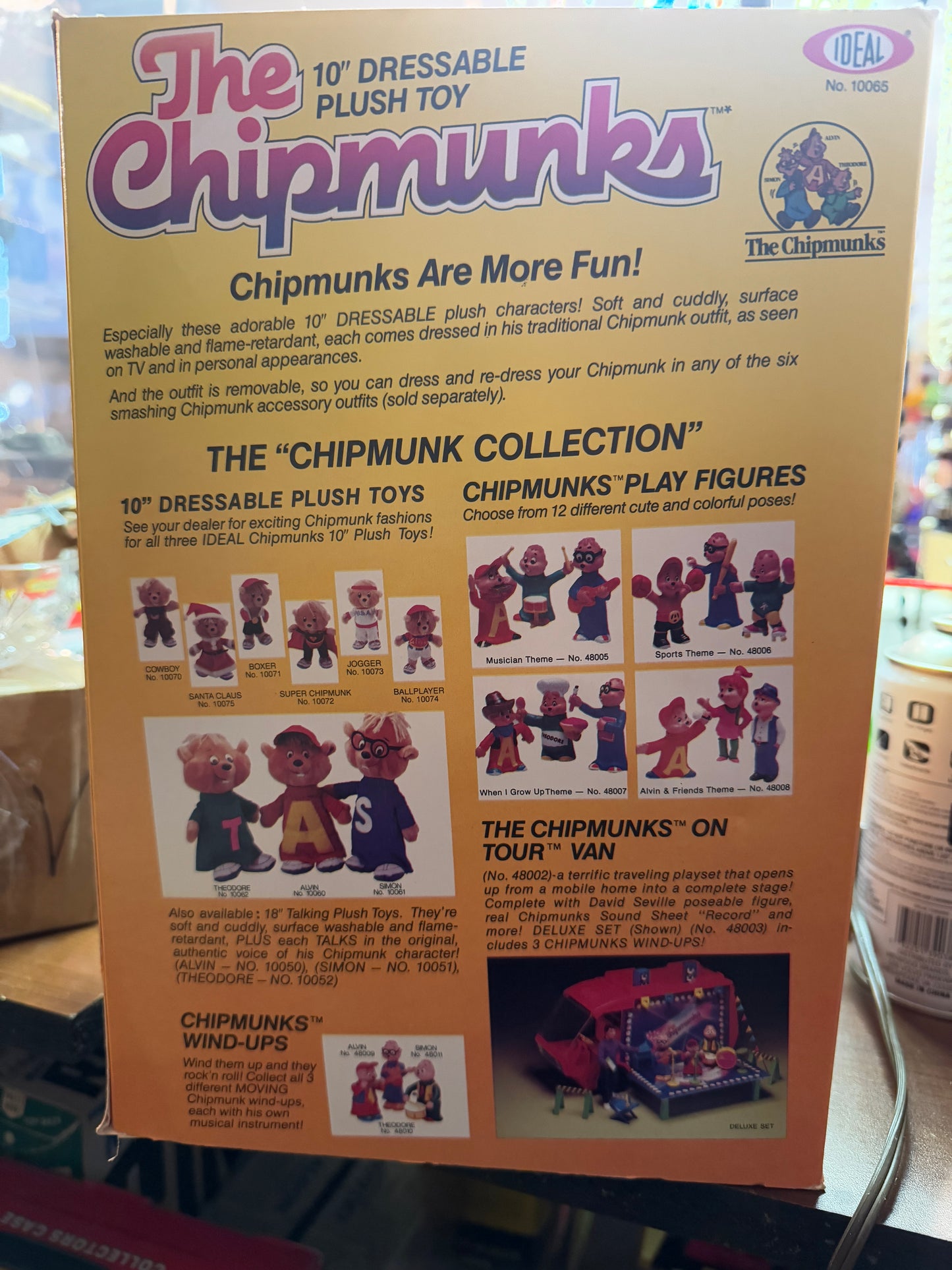 Vintage 1983 Chipmunks 10" Alvin Simon Theodore in Original Box