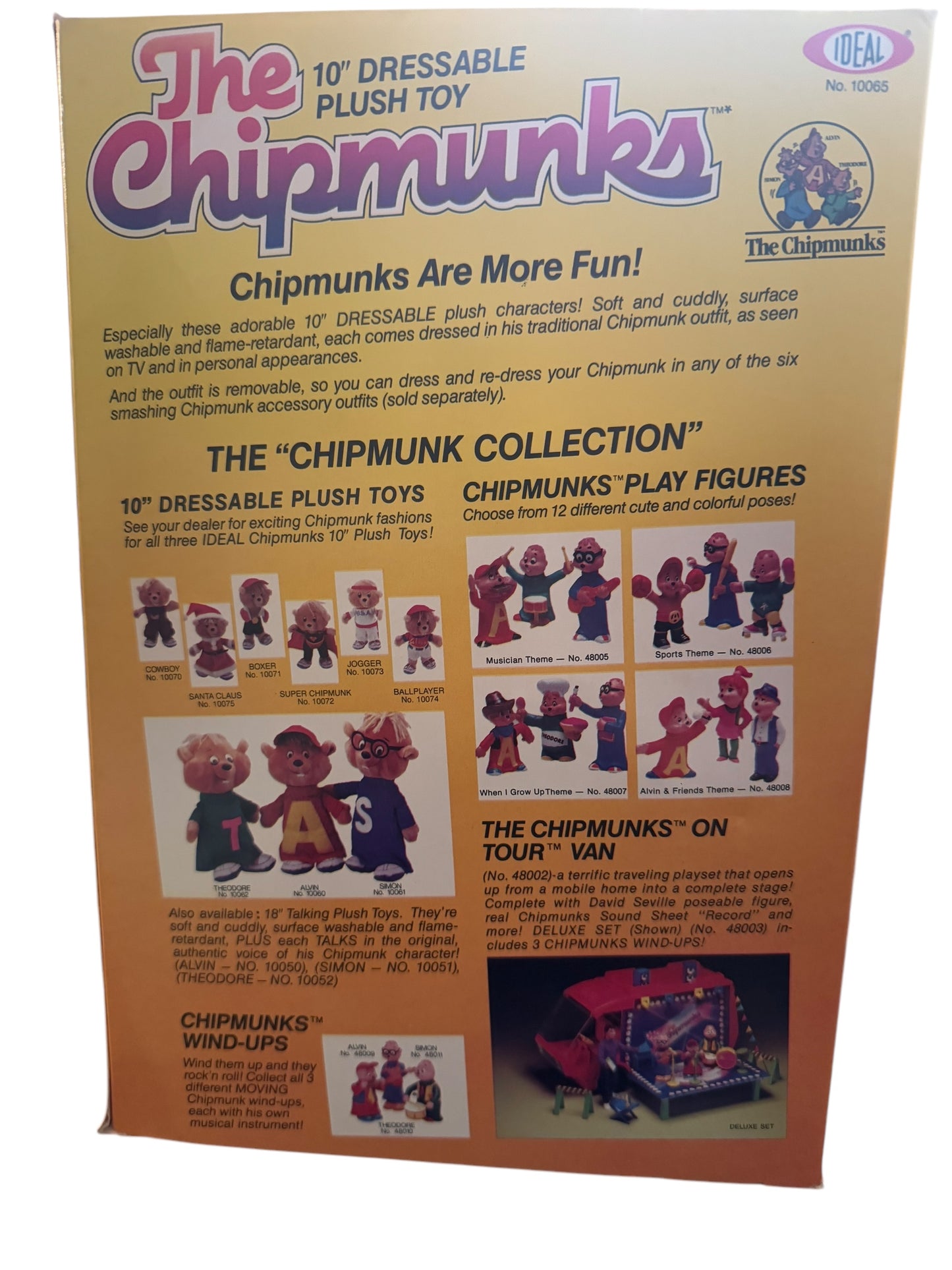 Vintage 1983 Chipmunks 10" Alvin Simon Theodore in Original Box