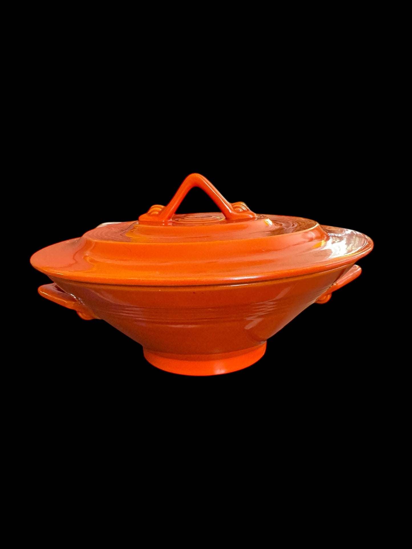 Vintage Fiesta Harlequin Large Red Casserole - Beautiful Condition