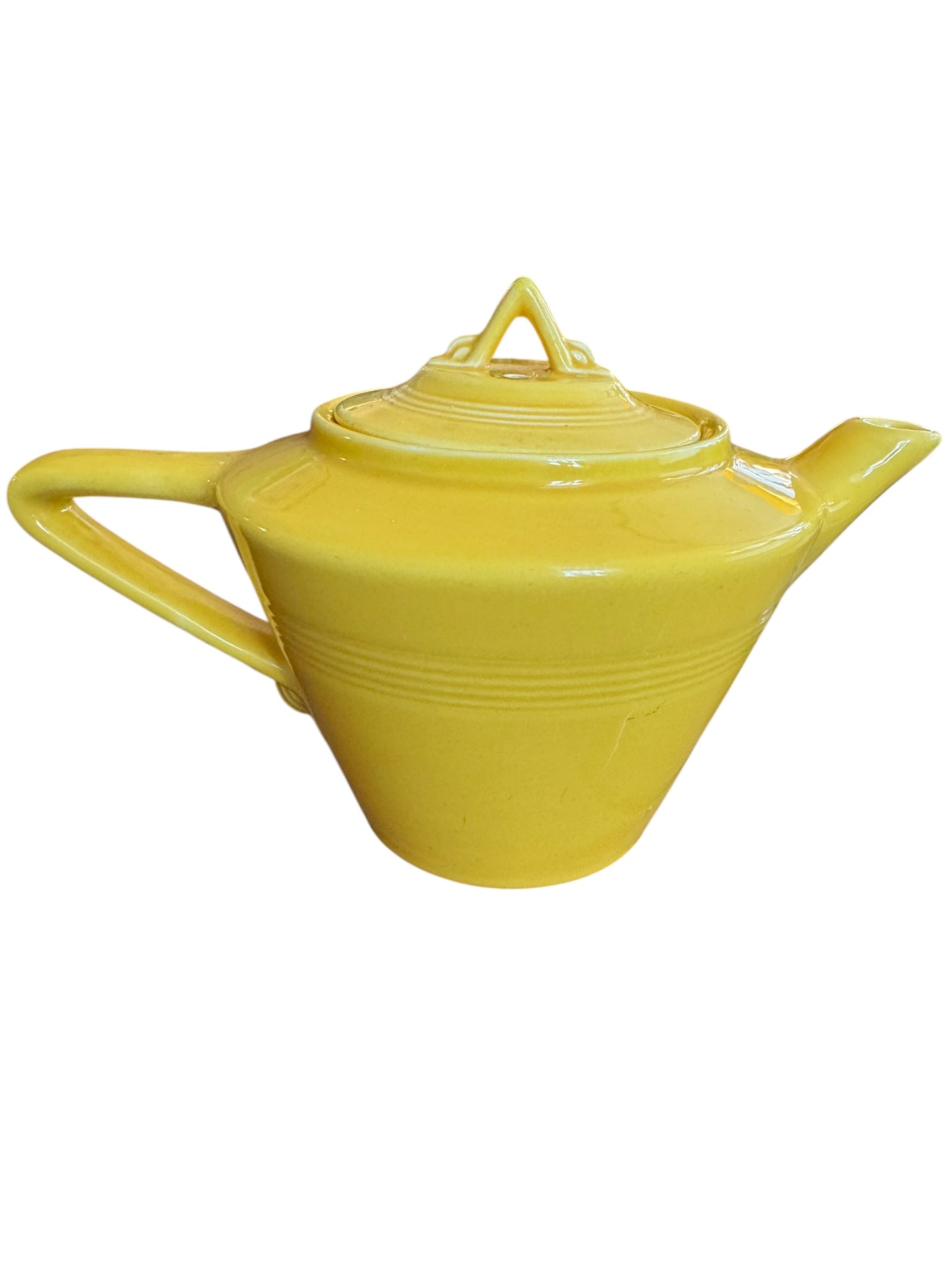 Vintage Fiesta Harlequin Teapot in Yellow