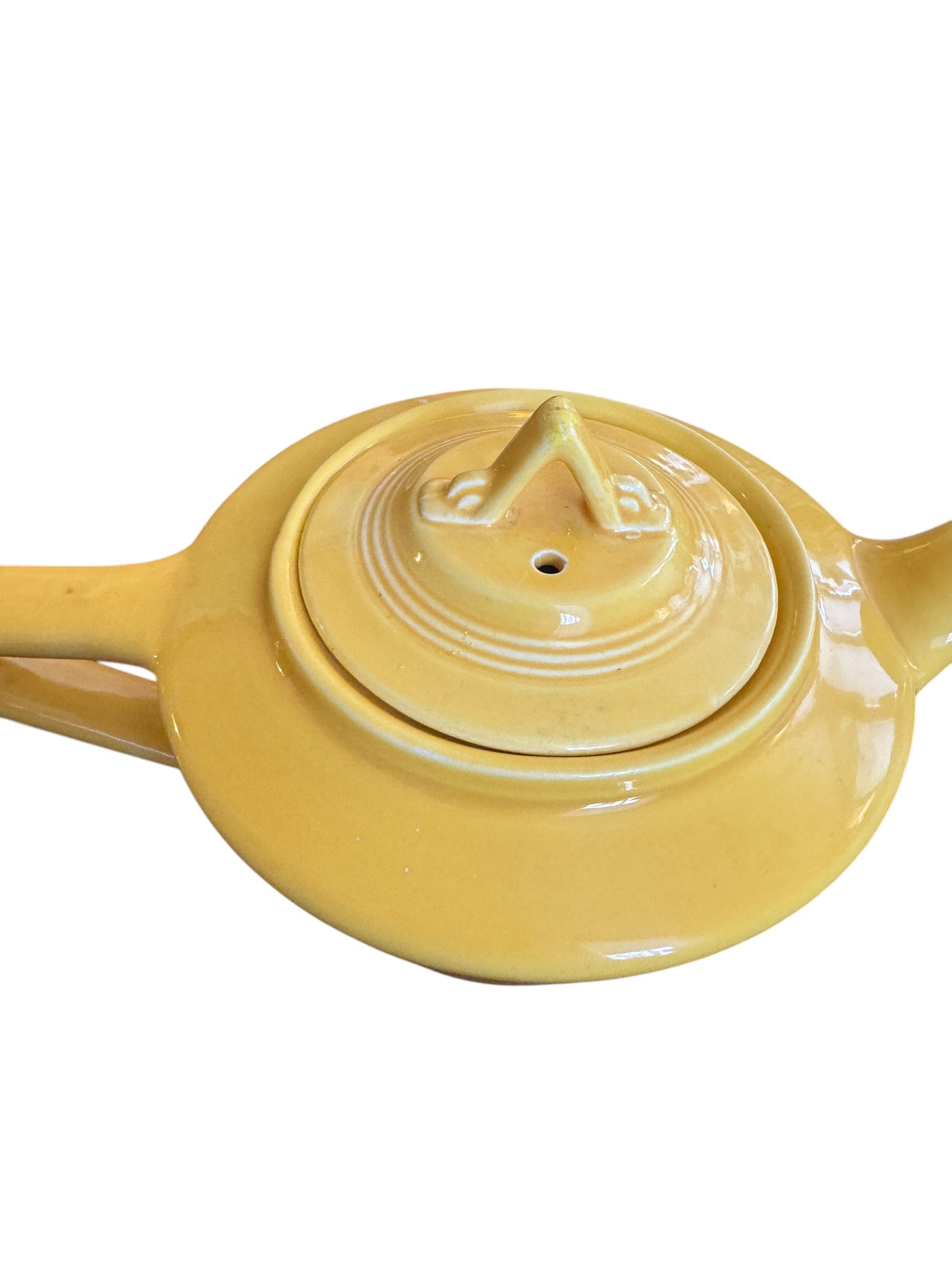Vintage Fiesta Harlequin Teapot in Yellow