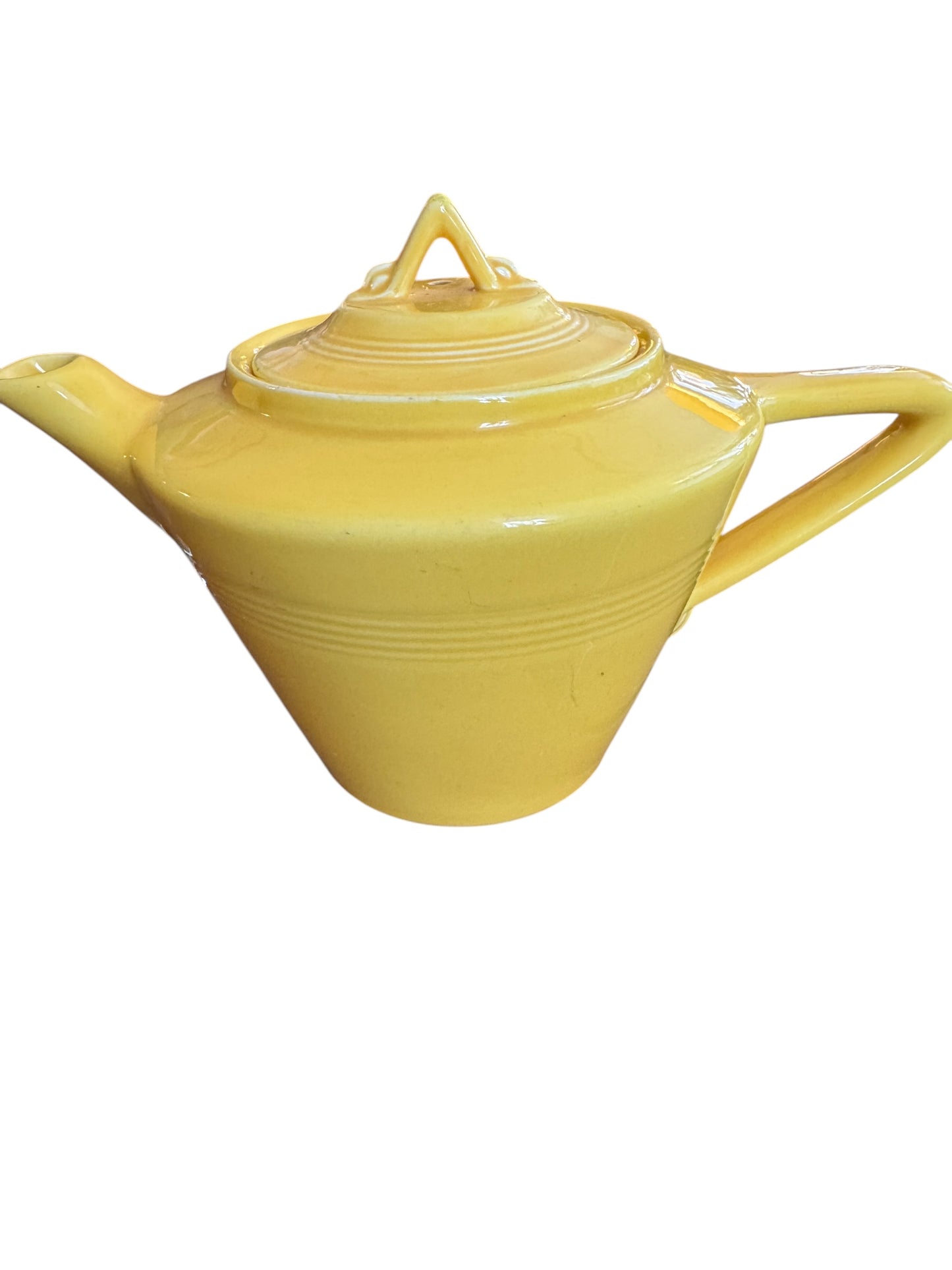 Vintage Fiesta Harlequin Teapot in Yellow
