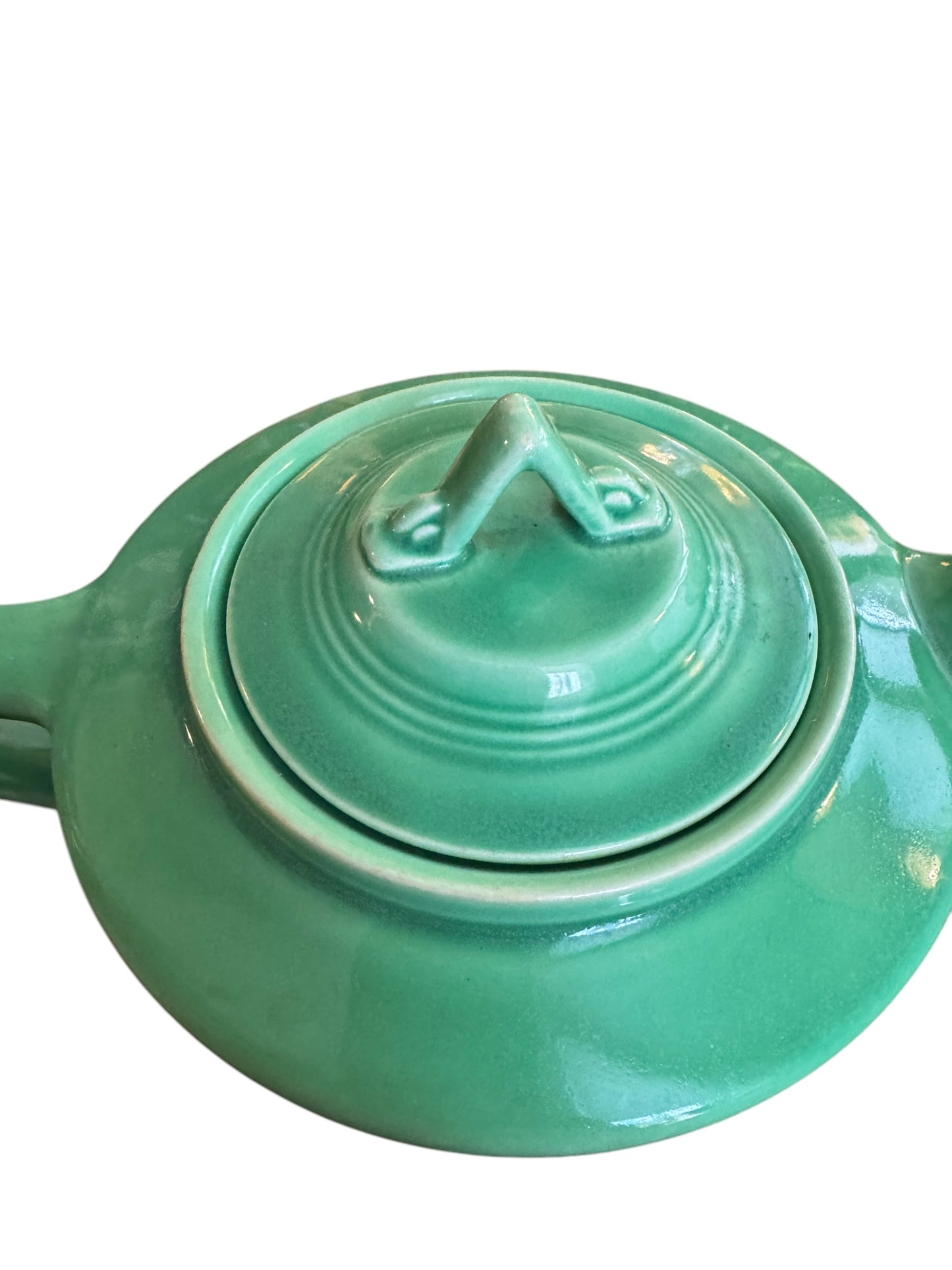 Vintage Fiesta Harlequin Teapot in Green