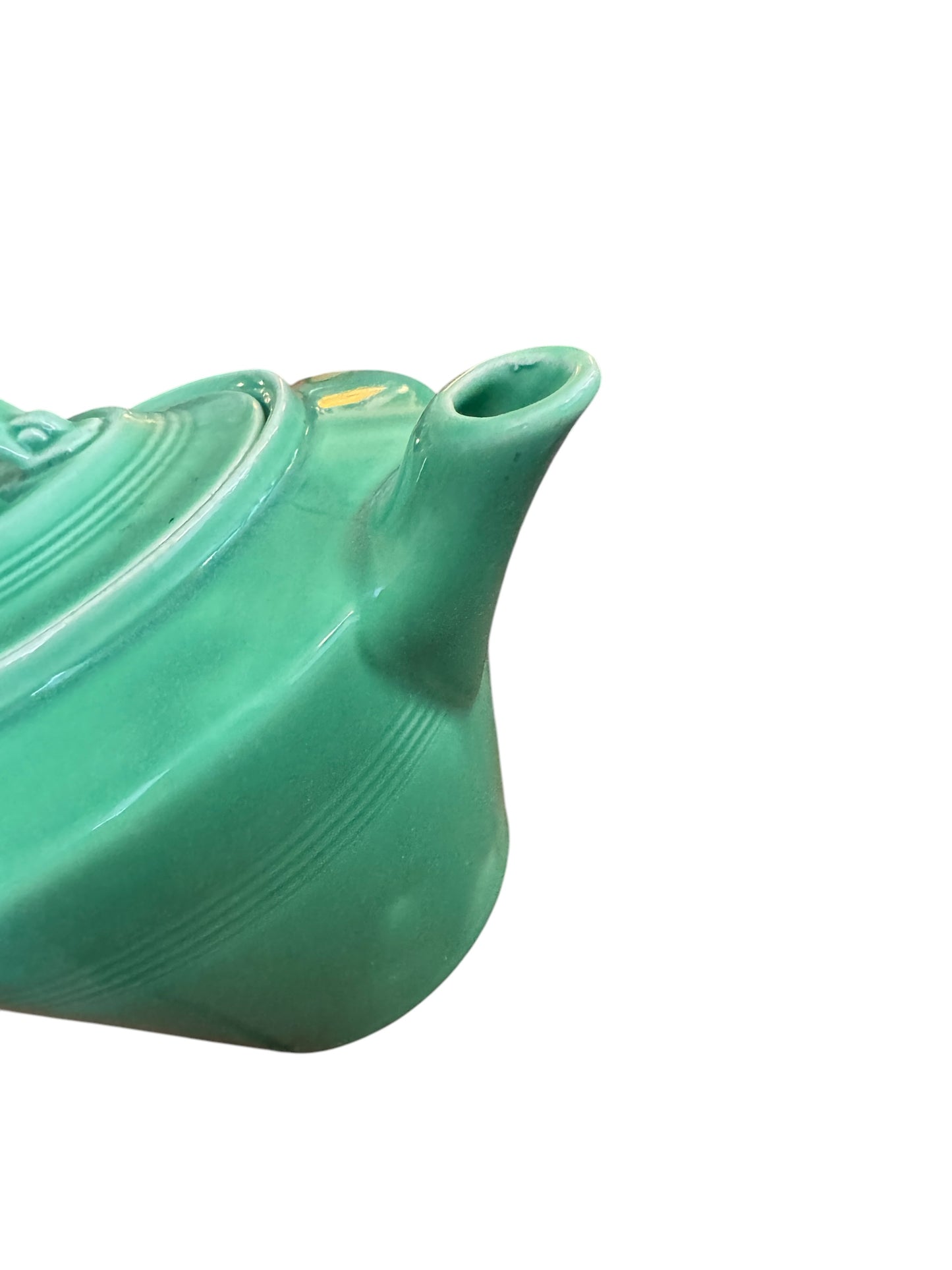 Vintage Fiesta Harlequin Teapot in Green
