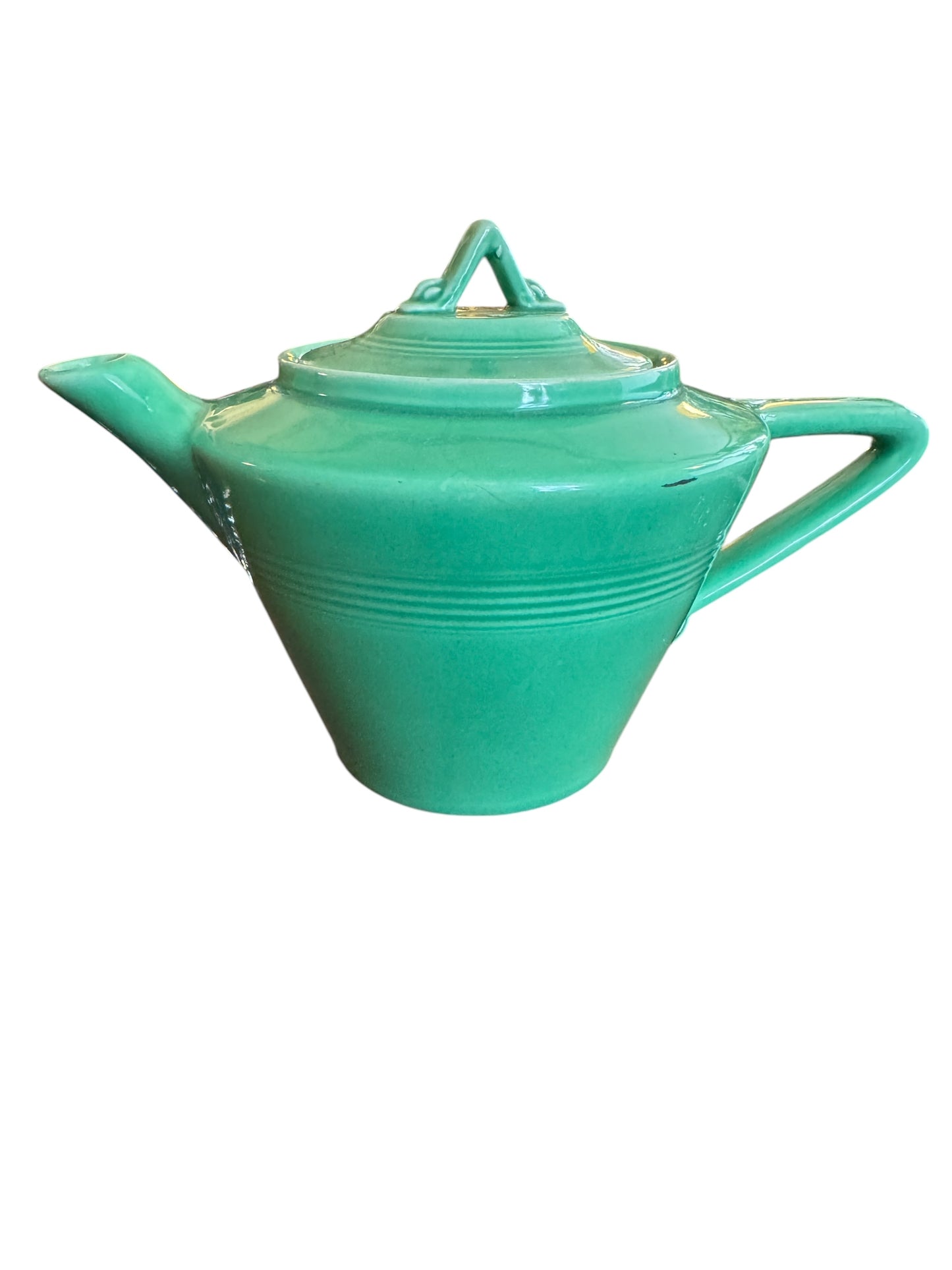 Vintage Fiesta Harlequin Teapot in Green