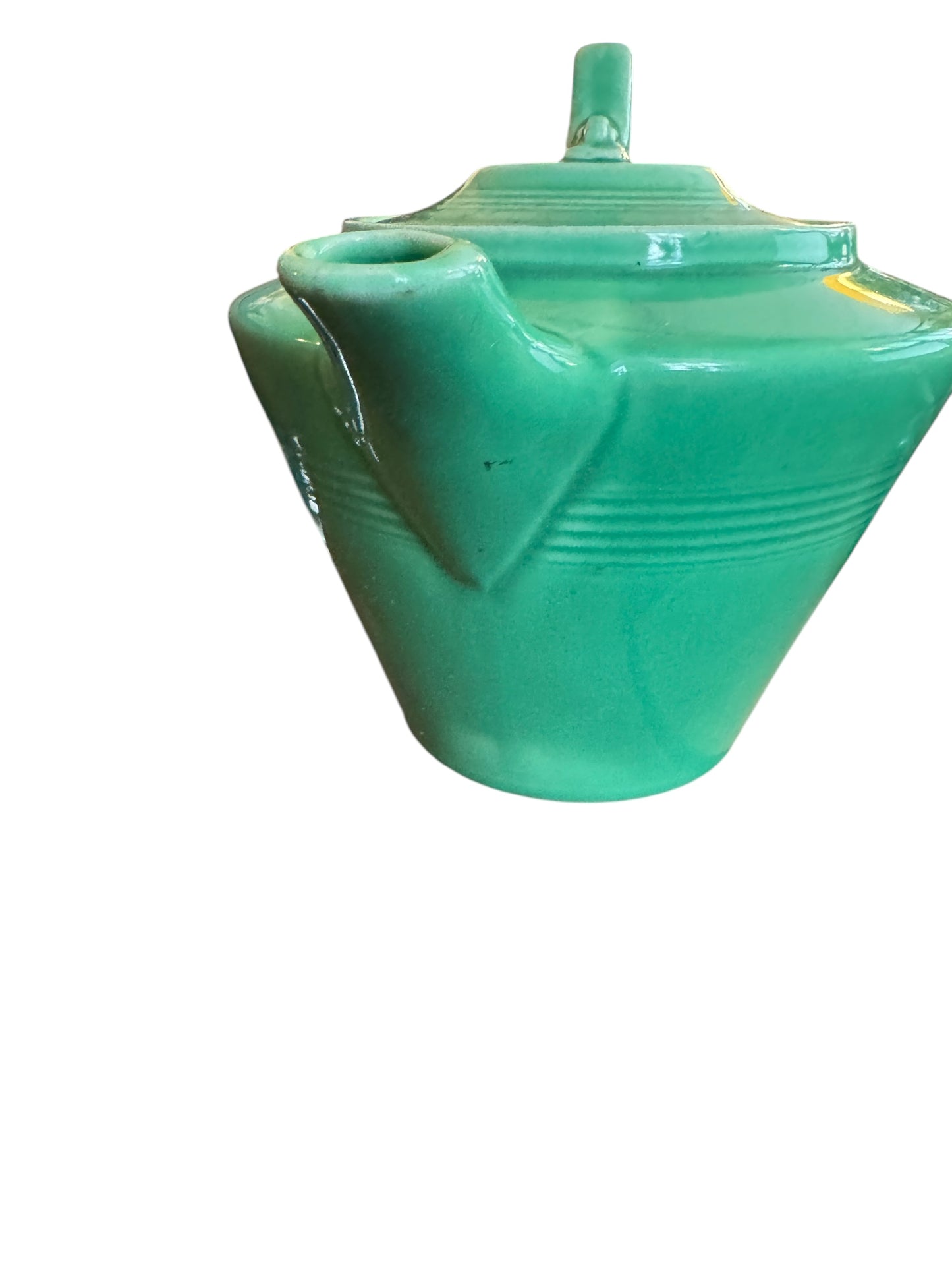 Vintage Fiesta Harlequin Teapot in Green
