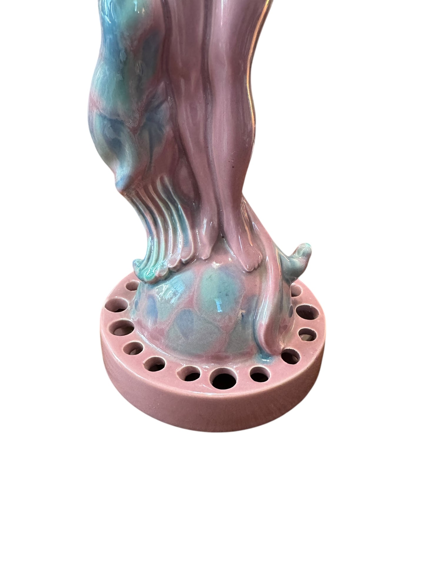 Royal Haeger Naked Lady Nymph Flower Frog in Mauve Agate
