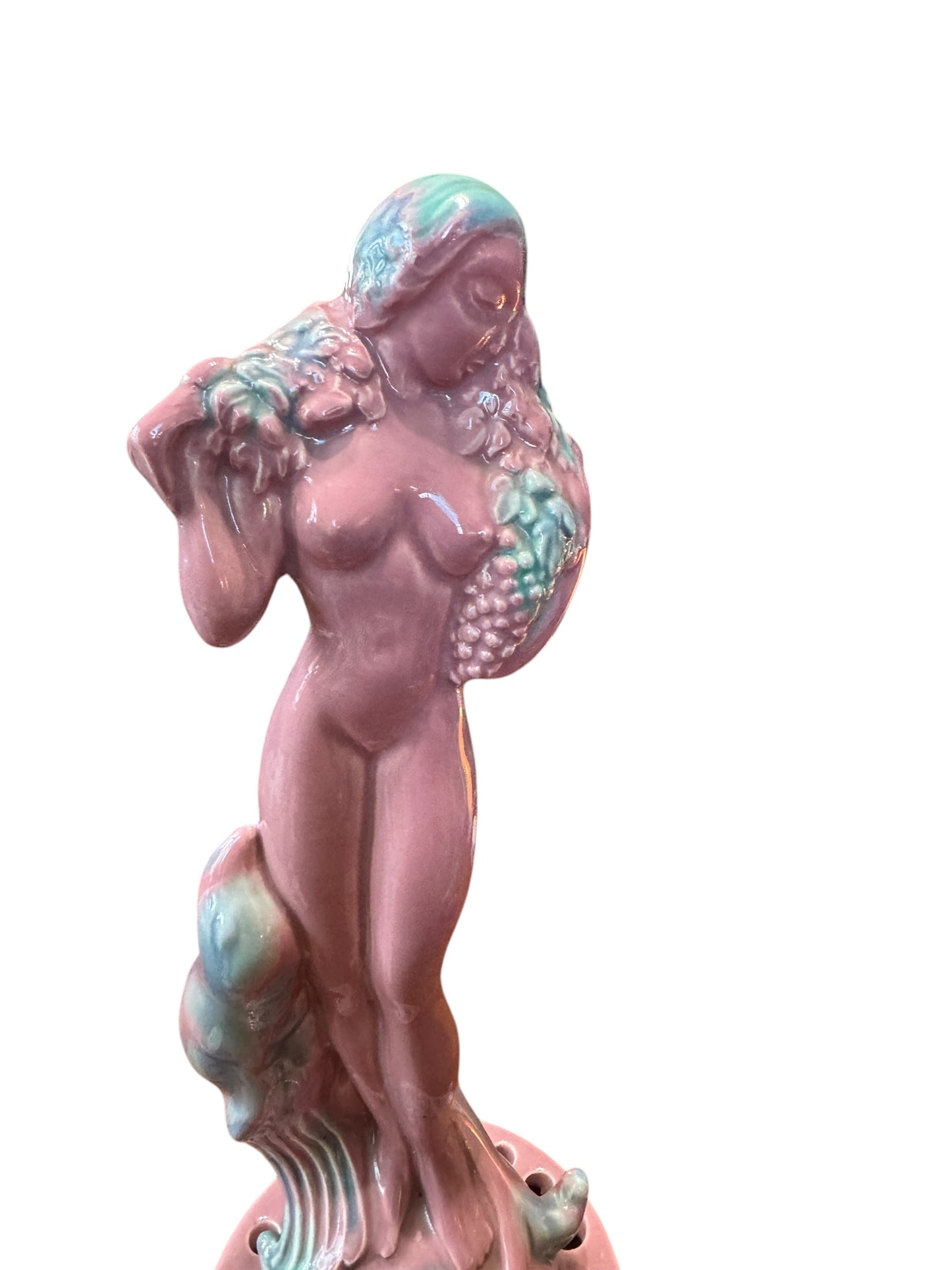 Royal Haeger Naked Lady Nymph Flower Frog in Mauve Agate
