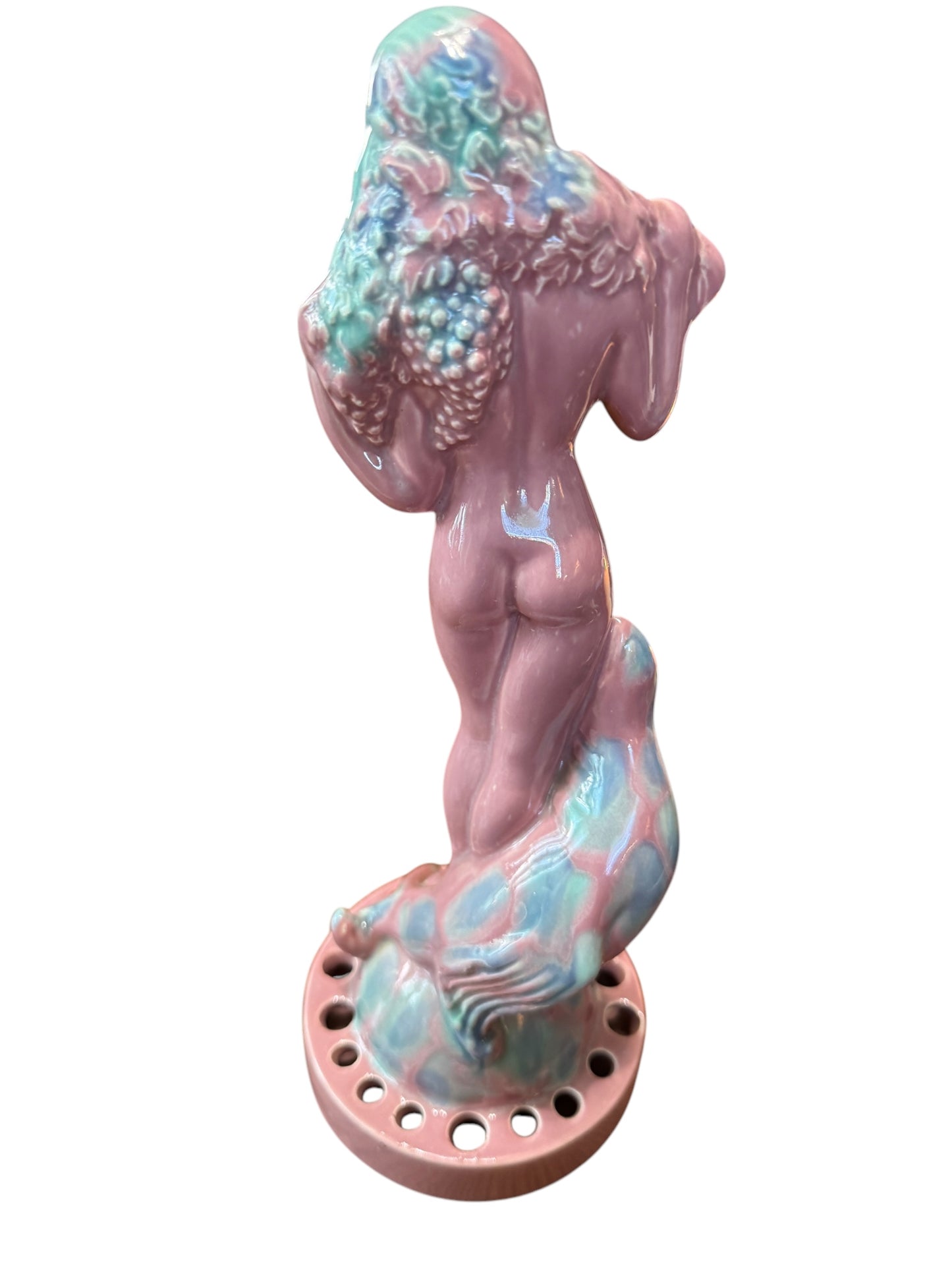 Royal Haeger Naked Lady Nymph Flower Frog in Mauve Agate