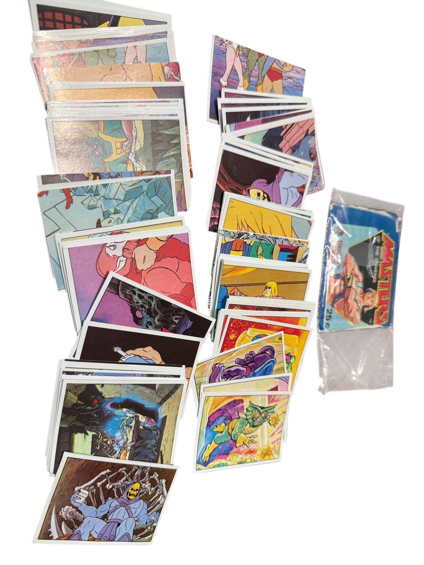 Vintage MOTU Panini Sticker Album Stickers NO DOUBLES Lot of 133