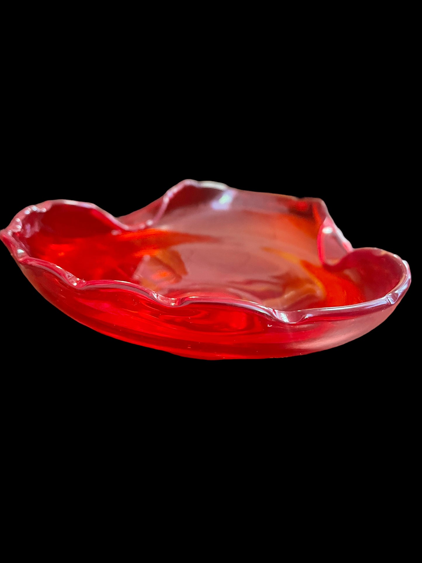 Viking Glass Wave Rolled Edge Glass Candy Dish / Ashtray