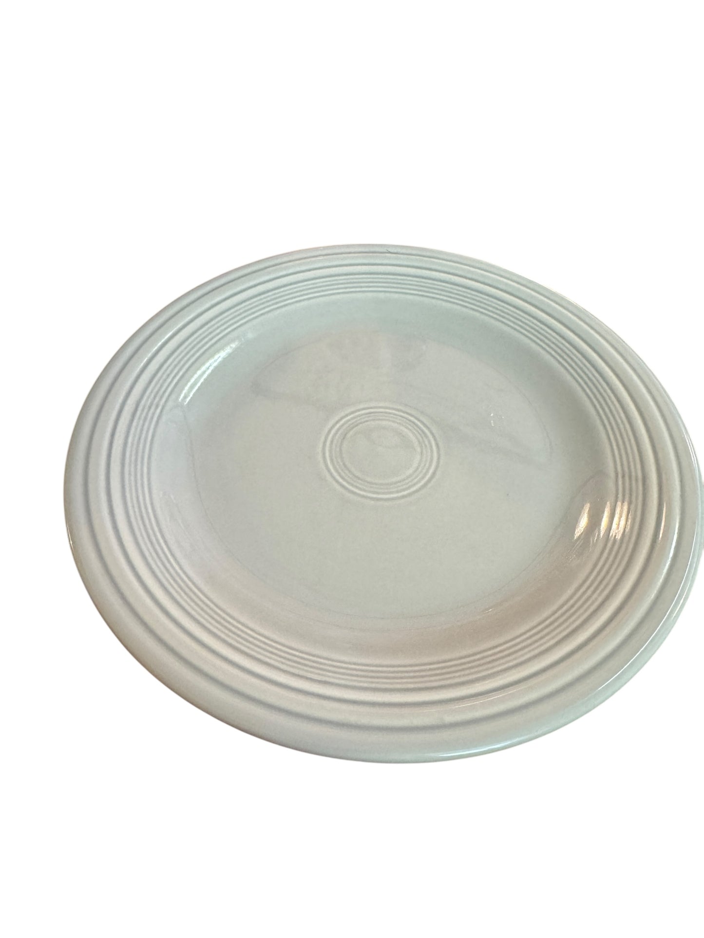 Fiesta Pearl Grey Classic Rim 10 1/2 Inch Dinner Plate - Retired