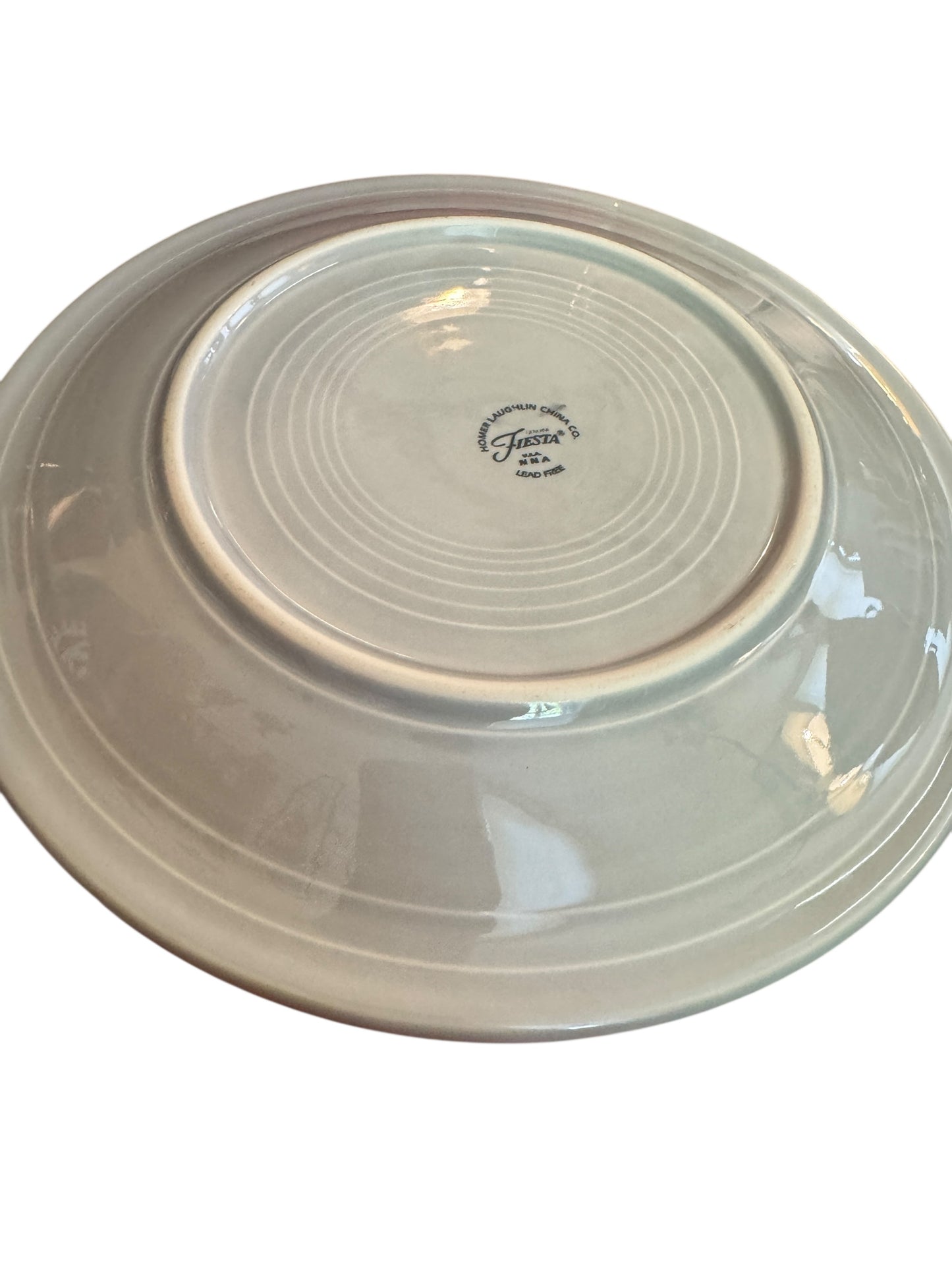 Fiesta Pearl Grey Classic Rim 10 1/2 Inch Dinner Plate - Retired