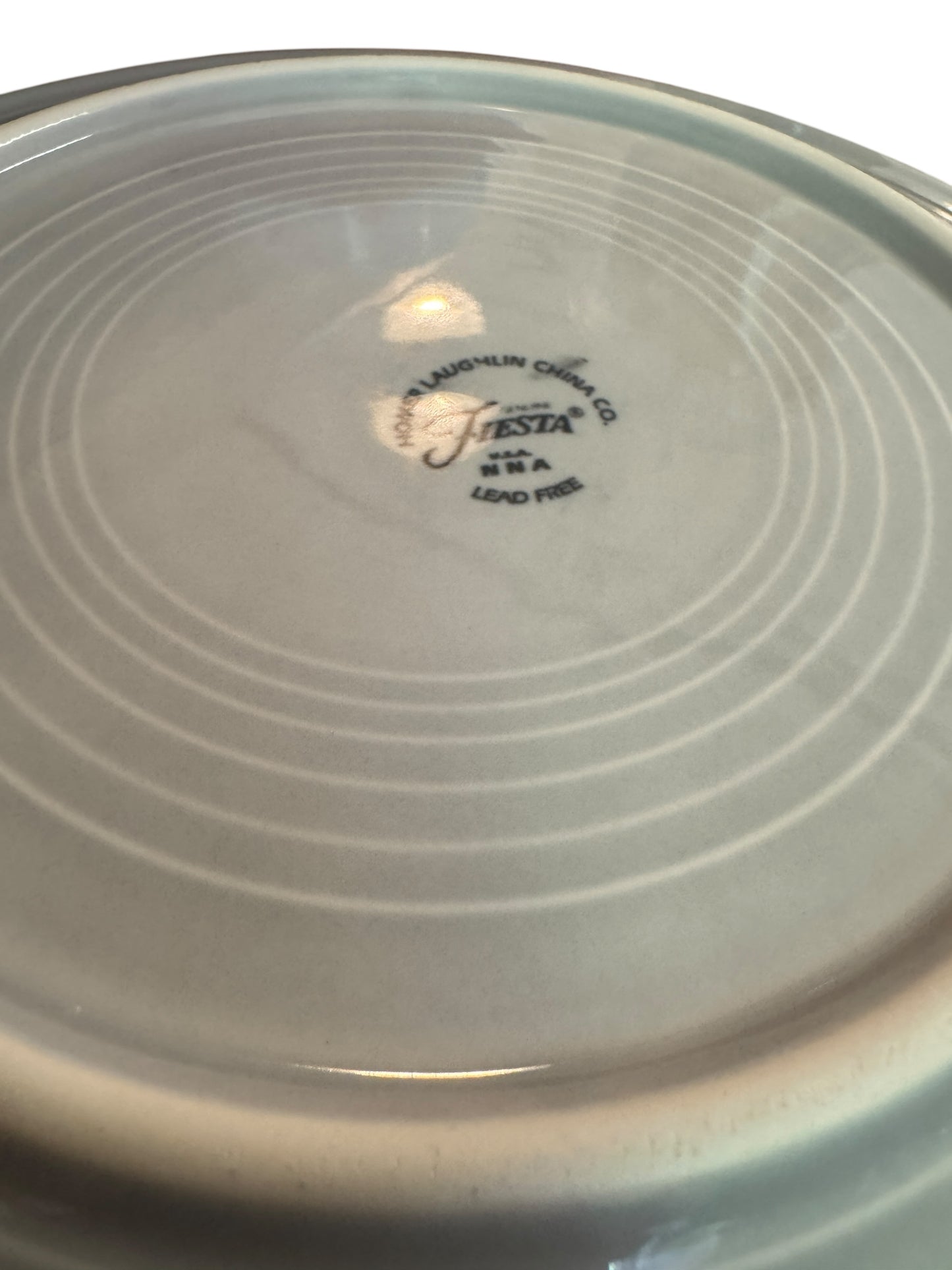 Fiesta Pearl Grey Classic Rim 10 1/2 Inch Dinner Plate - Retired