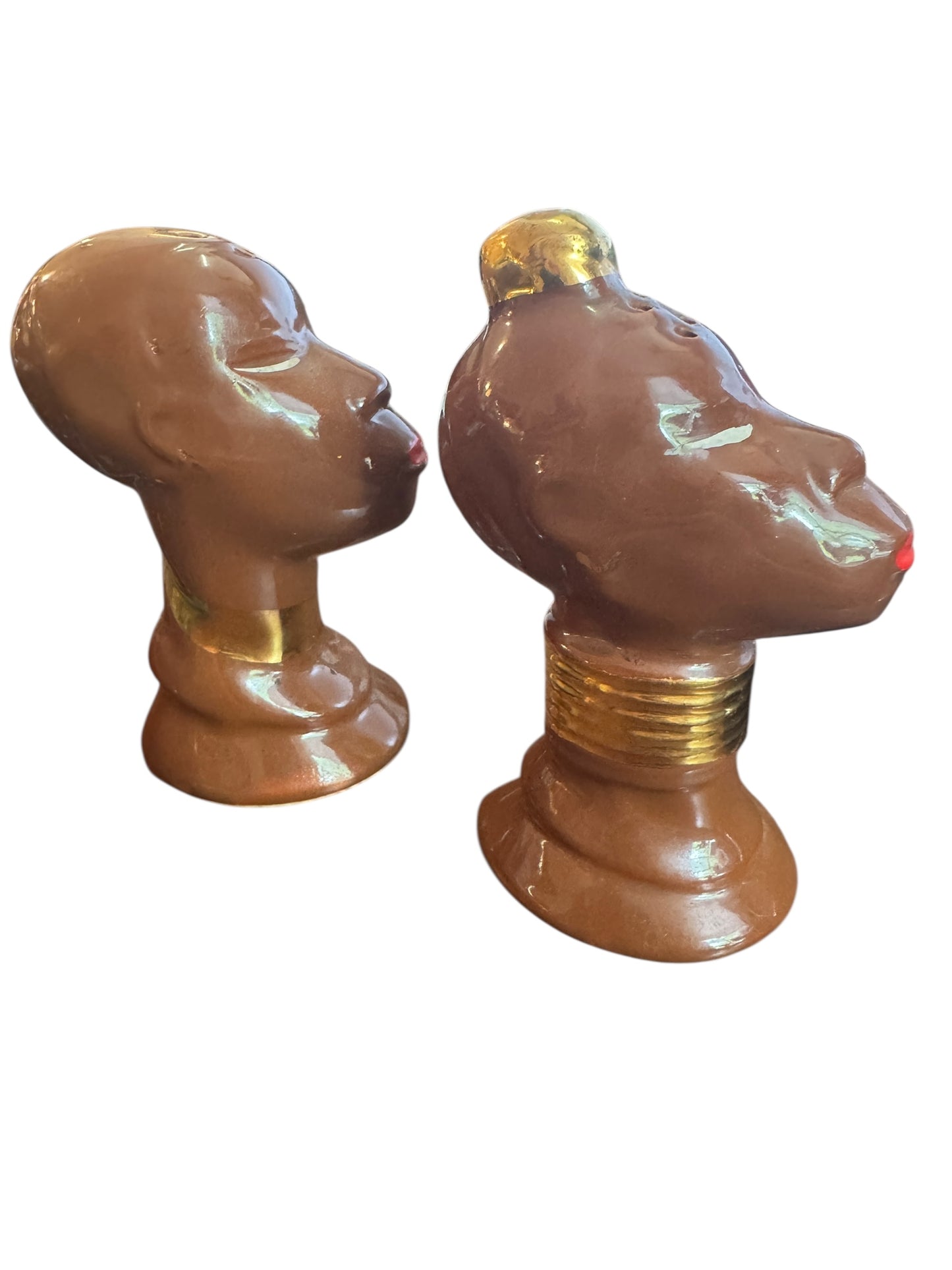 Vintage Tribal Blackamoore African Salt and Pepper Set