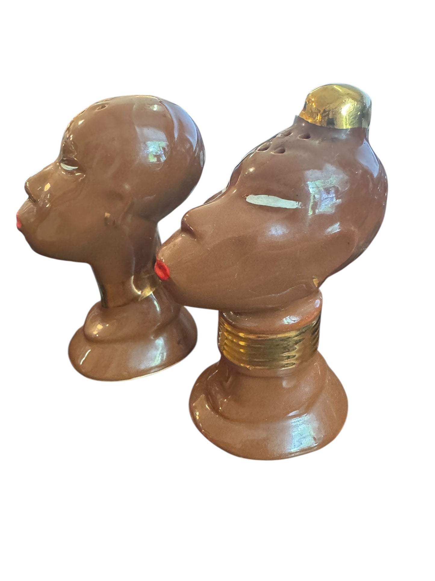 Vintage Tribal Blackamoore African Salt and Pepper Set