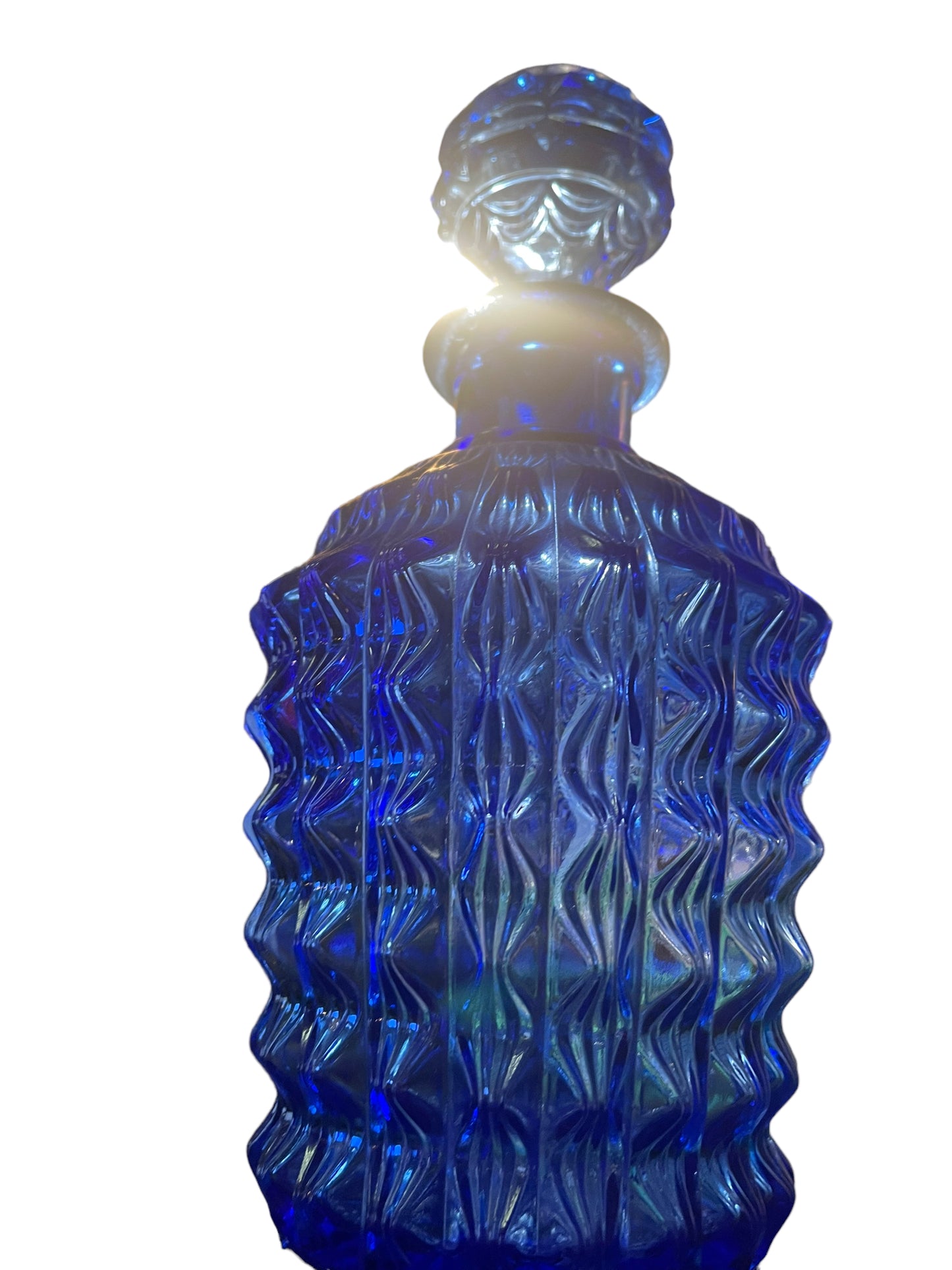 Vintage Cobalt Decanter in Very Rich Beautiful Blue