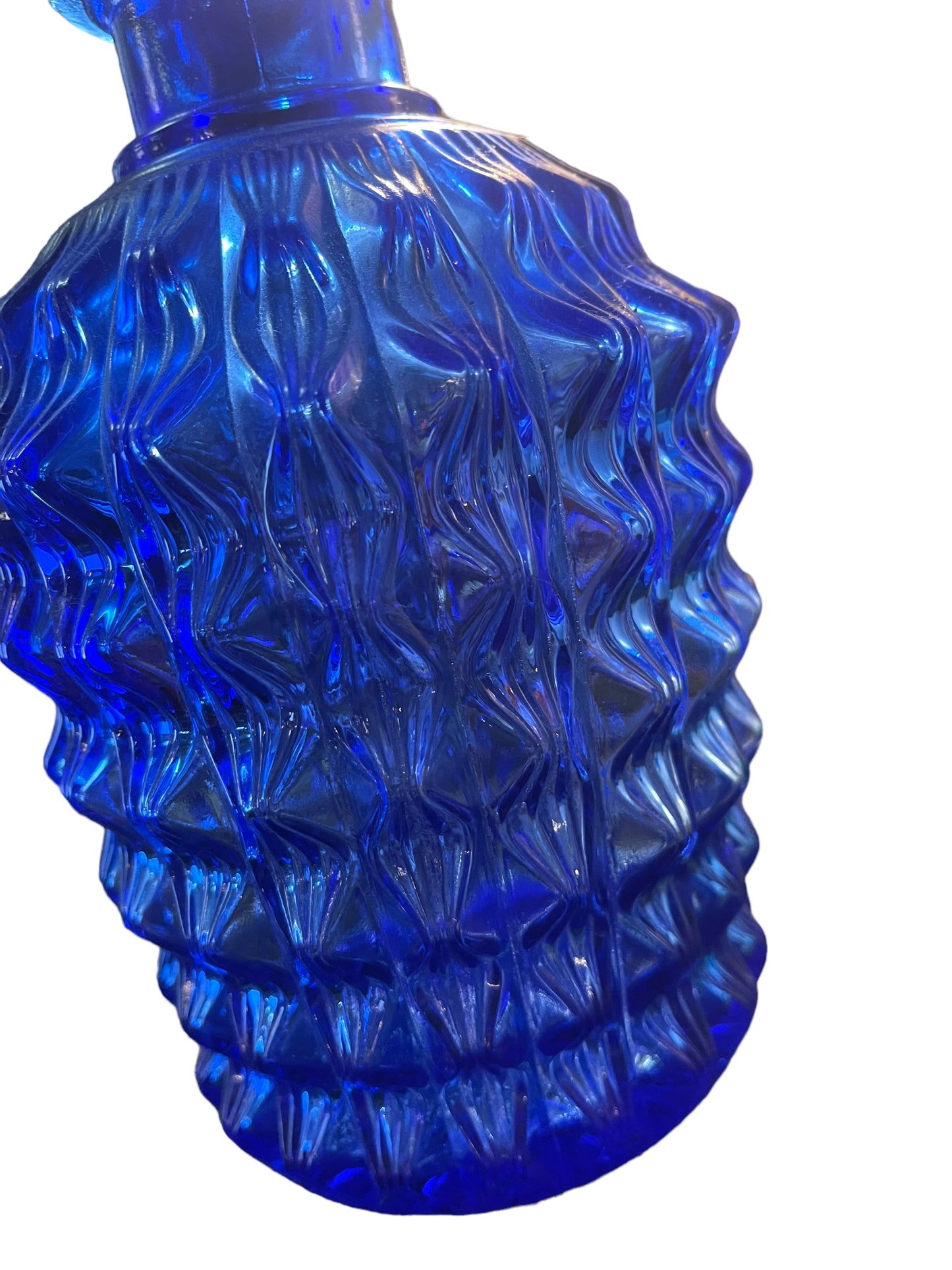 Vintage Cobalt Decanter in Very Rich Beautiful Blue