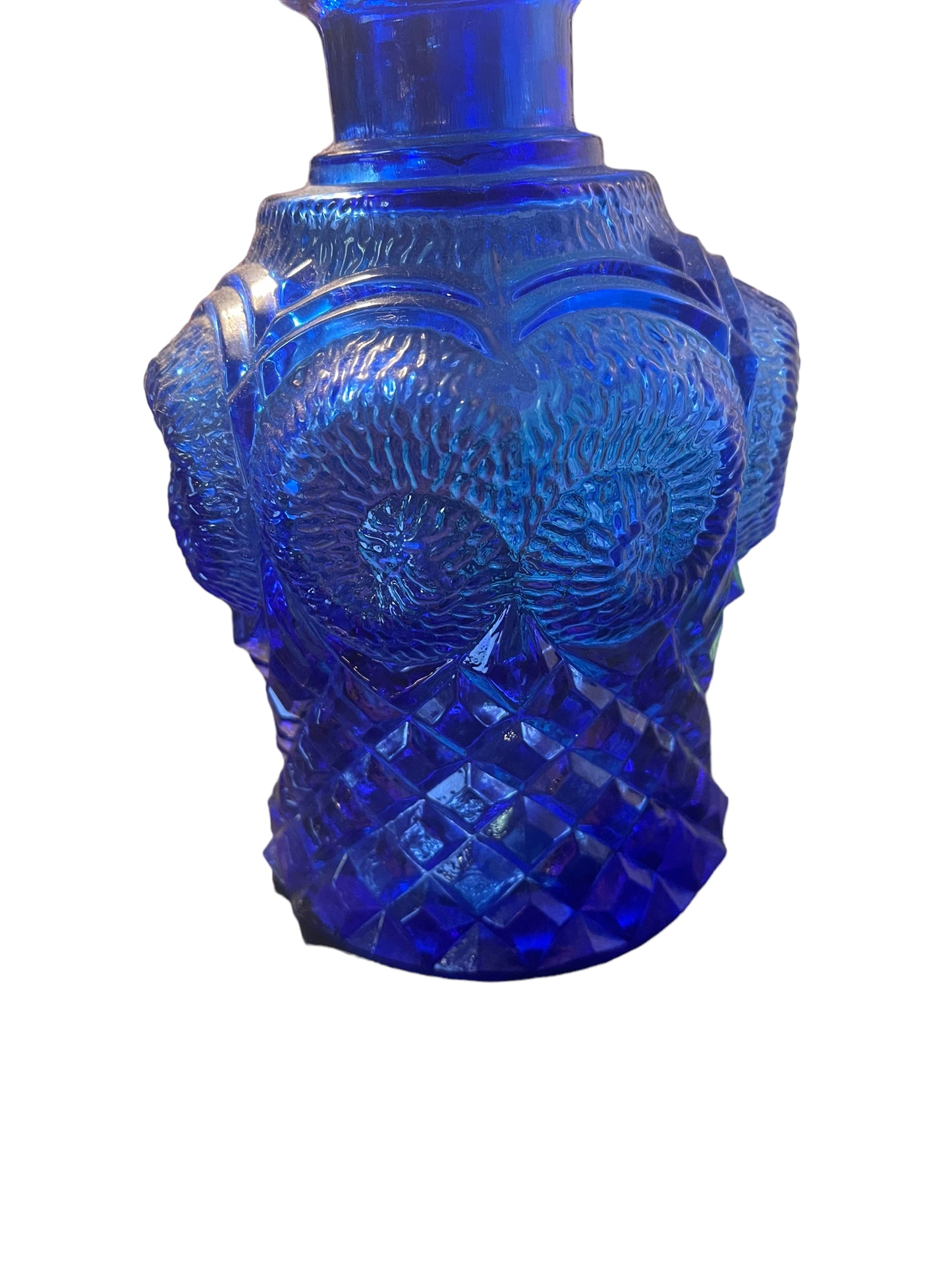 Vintage Cobalt Glass Decanter #2 in Very Rich Beautiful Blue