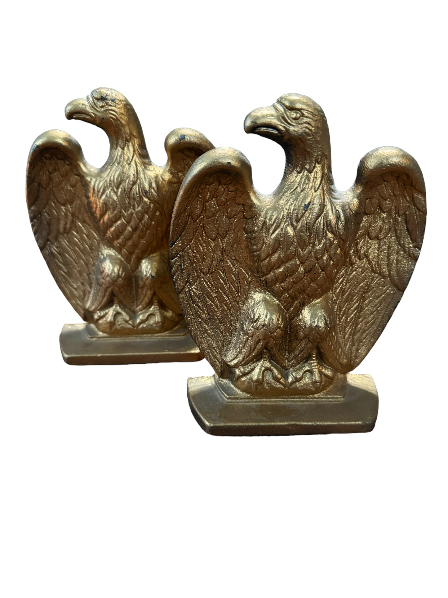Antique Bookends in Gold color - Very Heavy