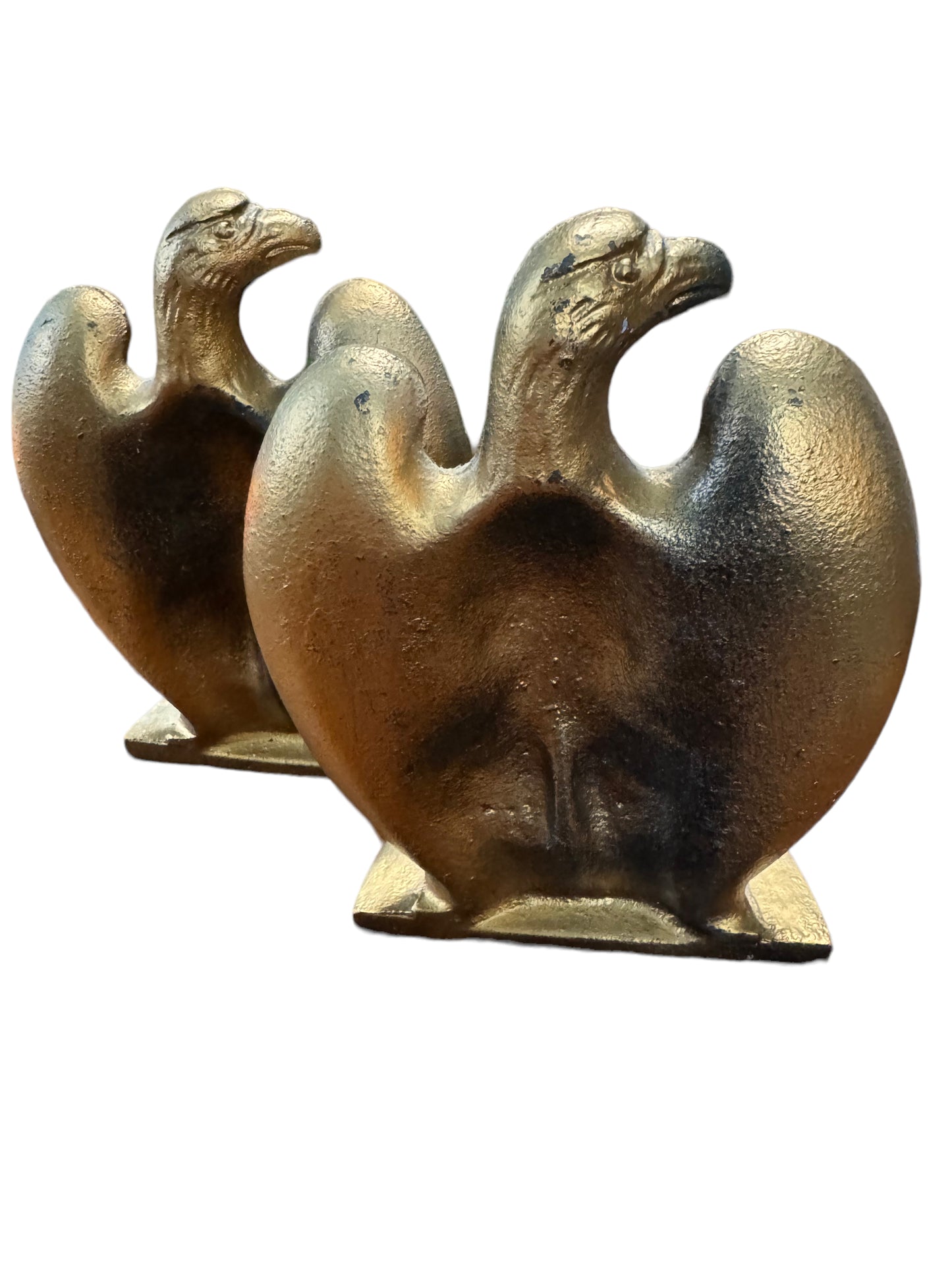 Antique Bookends in Gold color - Very Heavy