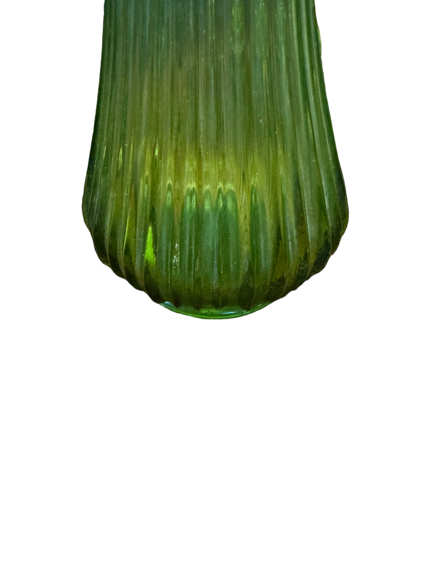 L.E. Smith 20” Broken Column Vase in Green