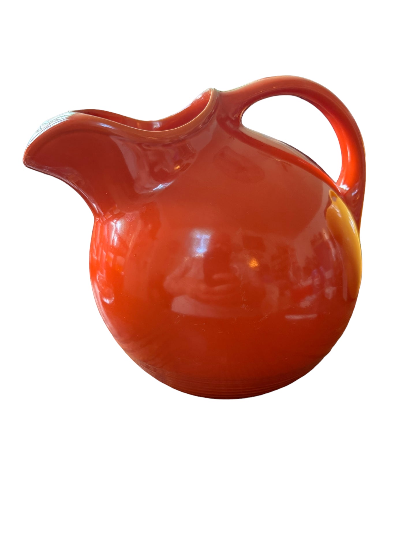 Fiesta Harlequin Ball Pitcher / Jug in Red