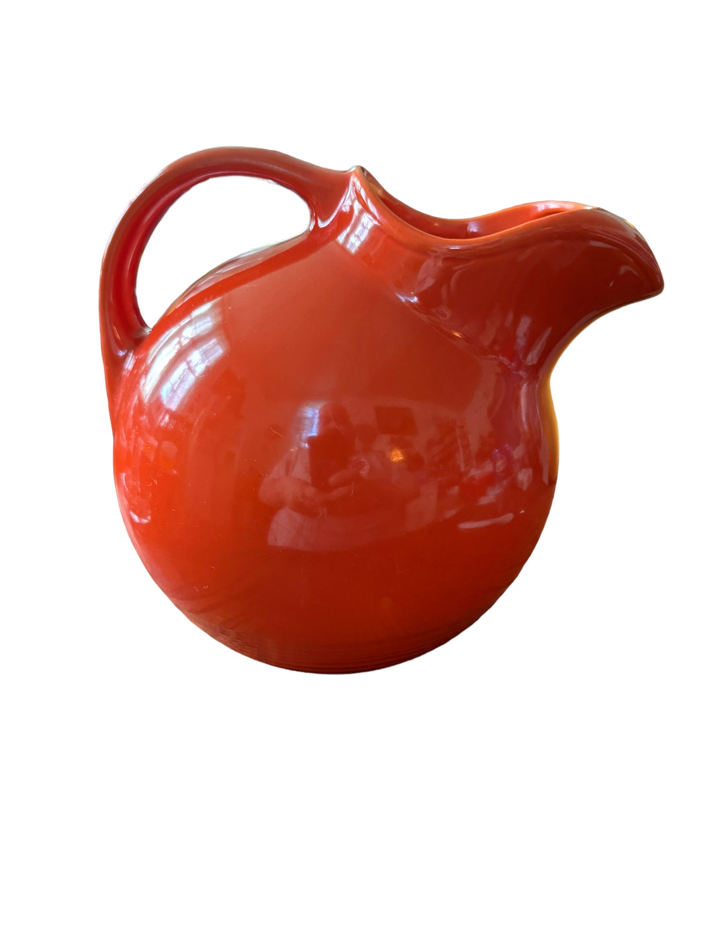 Fiesta Harlequin Ball Pitcher / Jug in Red